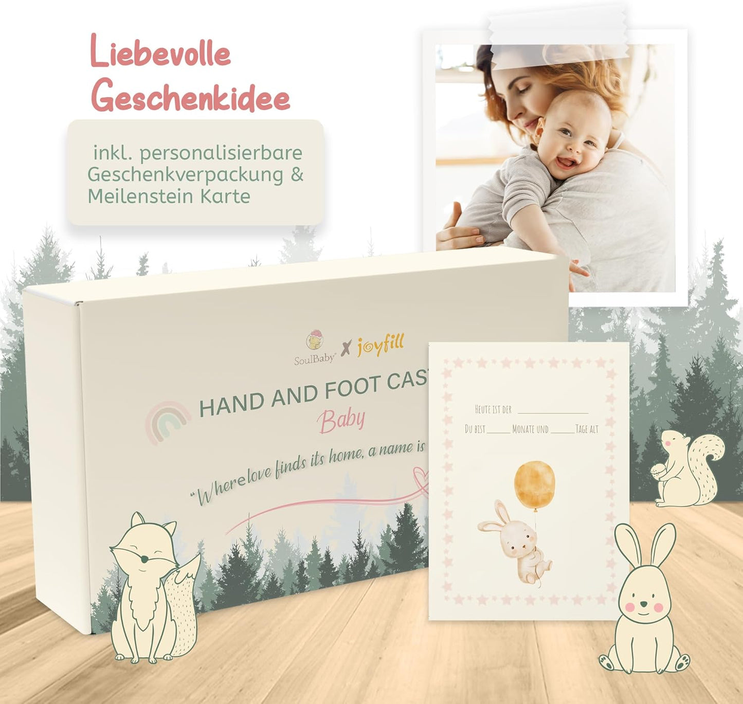 Baby Abdruck Set mit Rahmen