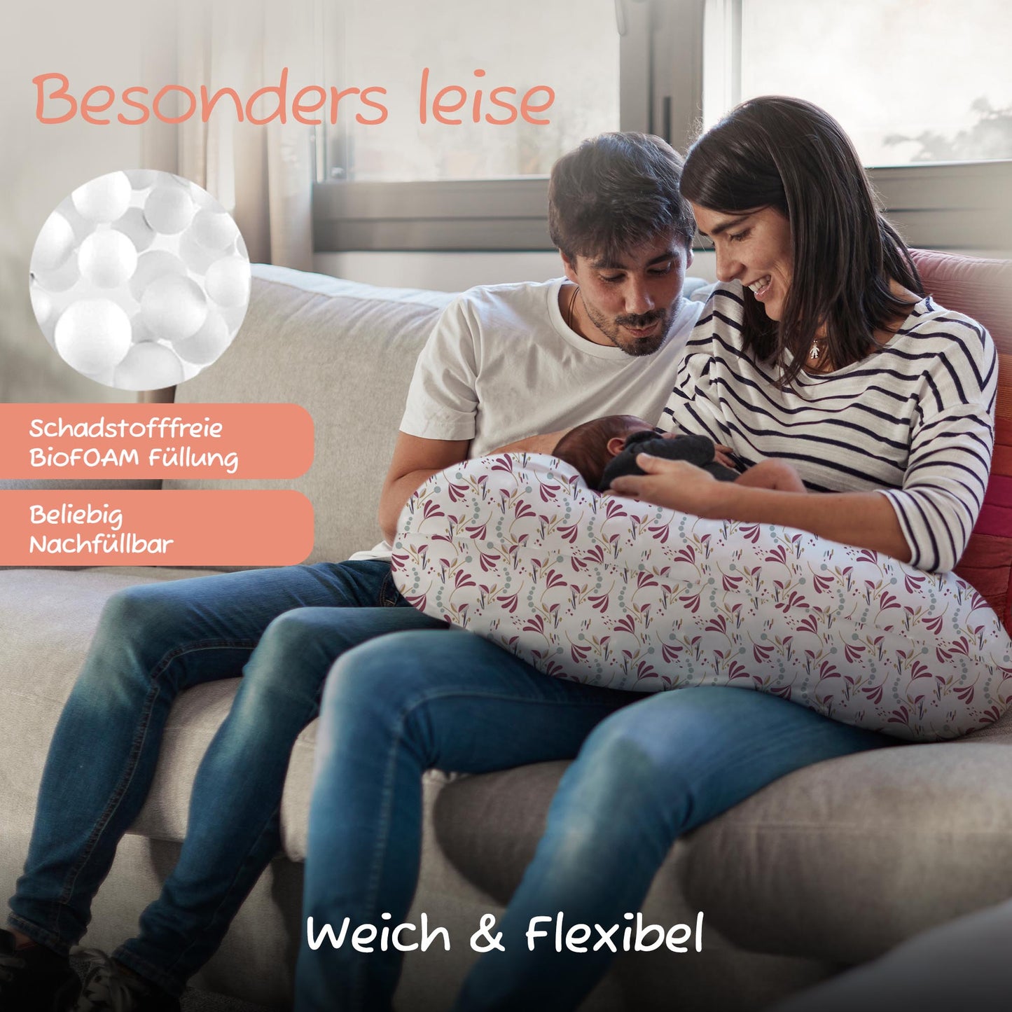 Joyfill Stillkissen (190cm) mit BioFoam