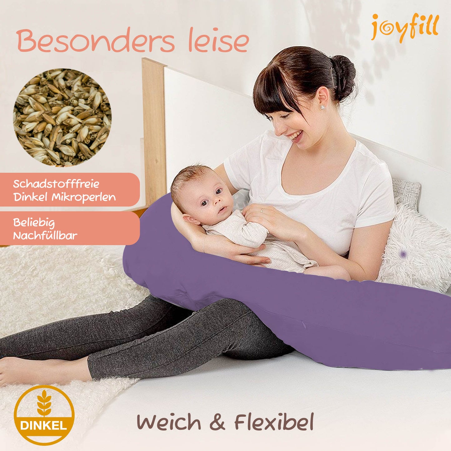 Joyfill Stillkissen (190cm) mit Dinkel