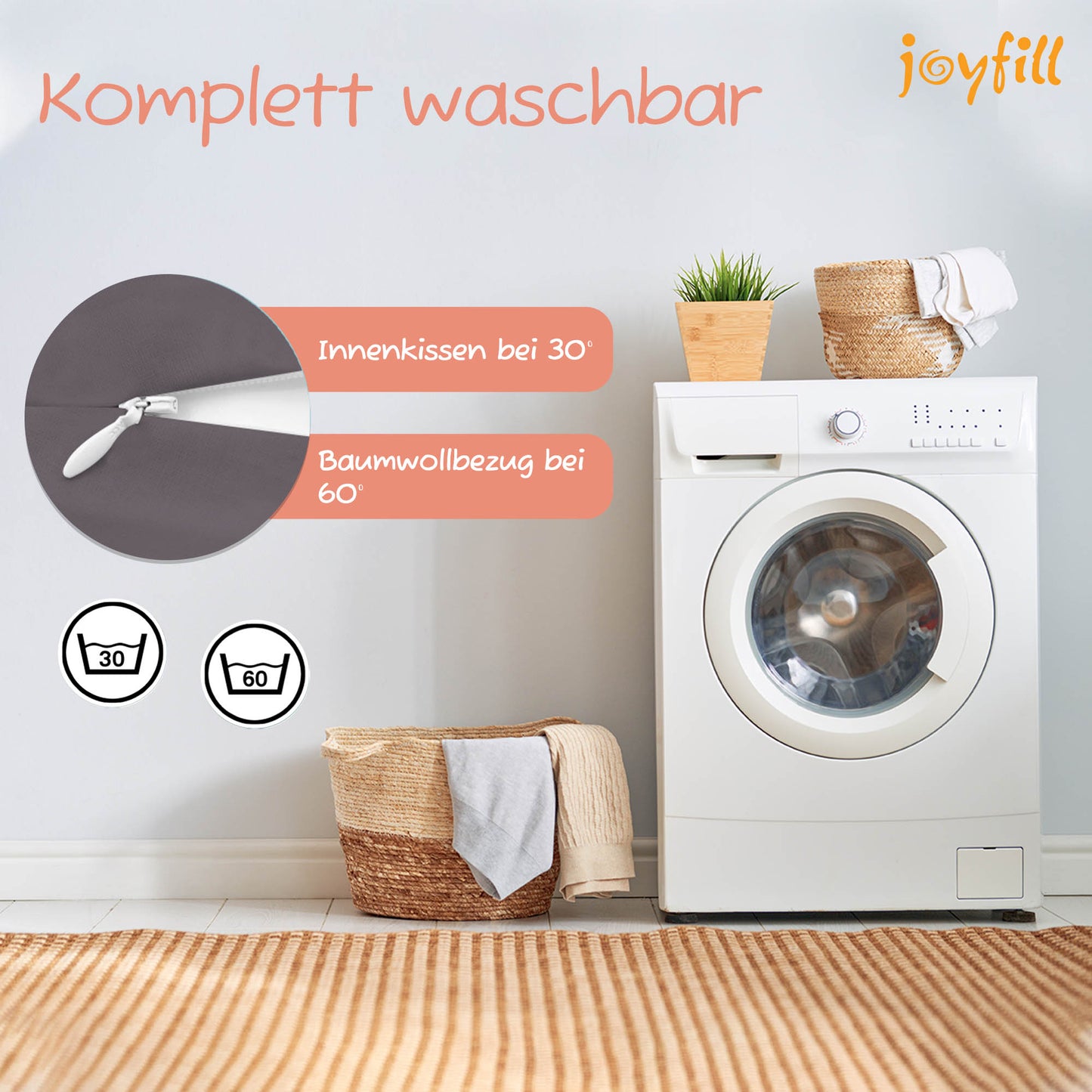 Joyfill Stillkissen (190cm) mit Dinkel