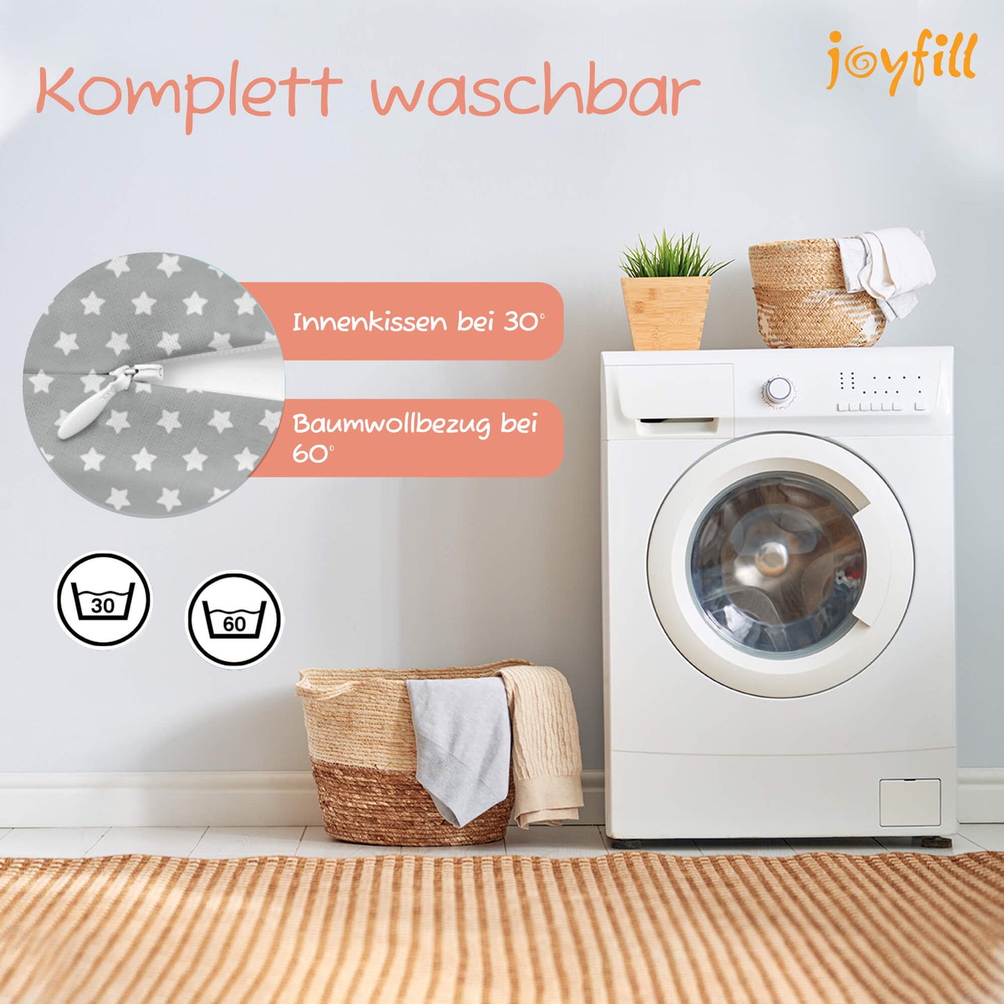 Joyfill Stillkissen (190cm) mit Dinkel