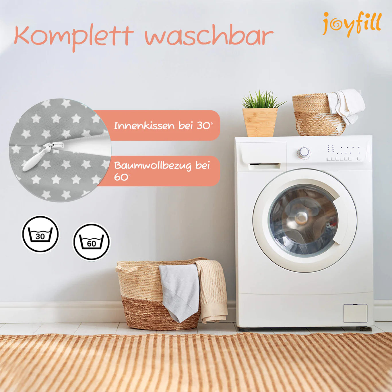 Joyfill Stillkissen (170cm) mit Dinkel