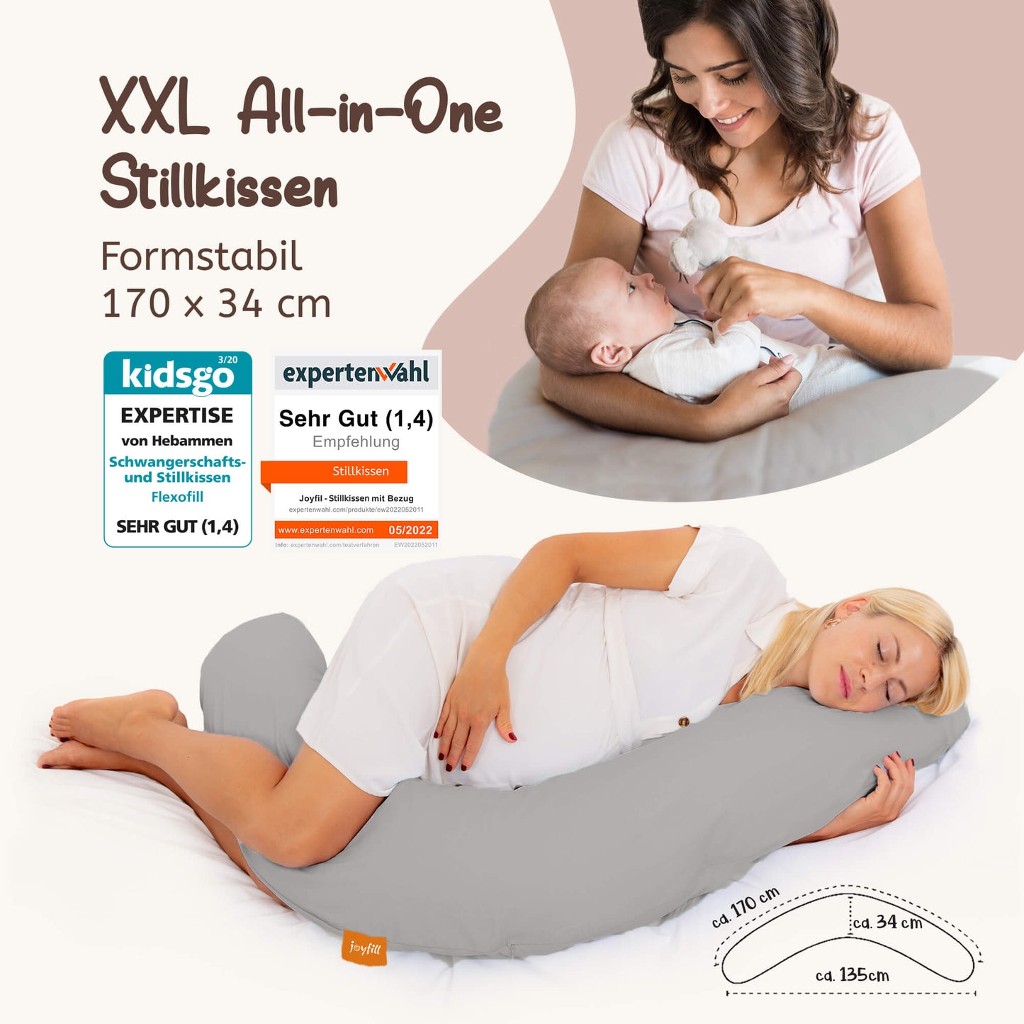 Joyfill Stillkissen (170cm) mit EPS