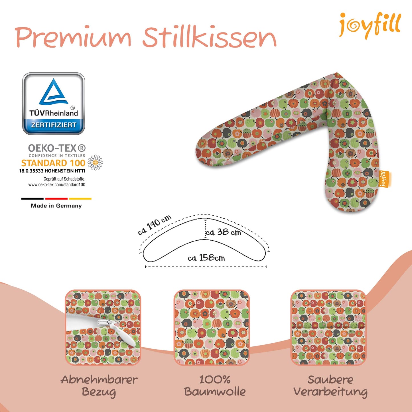 Joyfill Stillkissen (190cm) mit BioFoam
