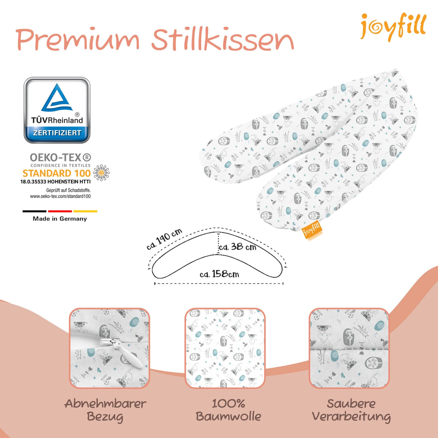 Joyfill Stillkissen (190cm) mit Dinkel
