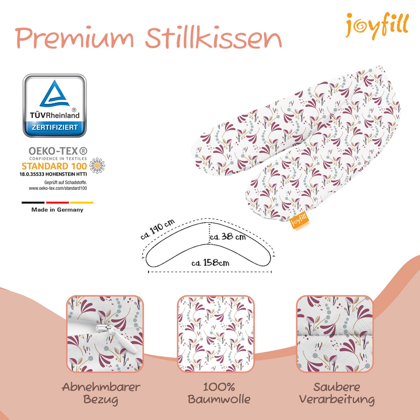 Joyfill Stillkissen (190cm) mit Dinkel