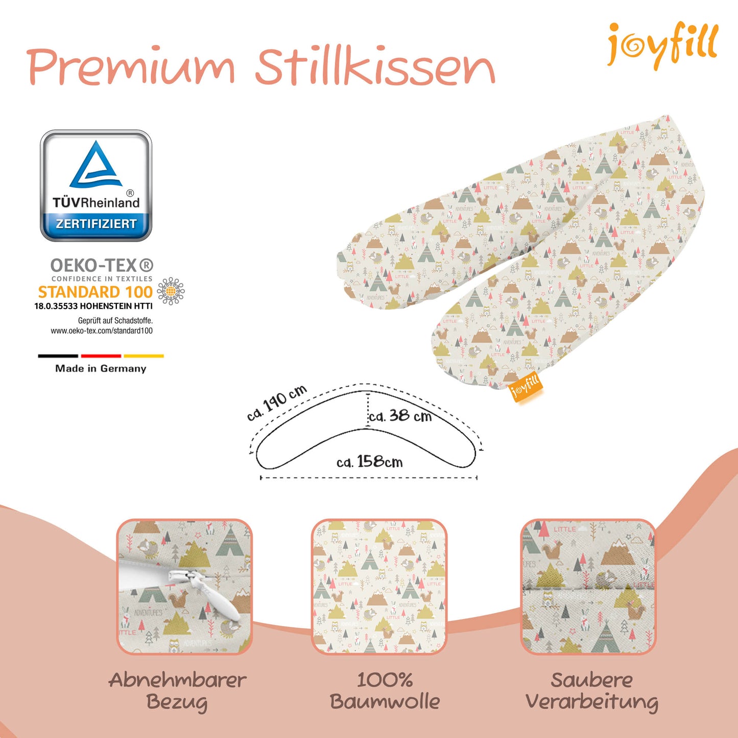 Joyfill Stillkissen (190cm) mit Dinkel