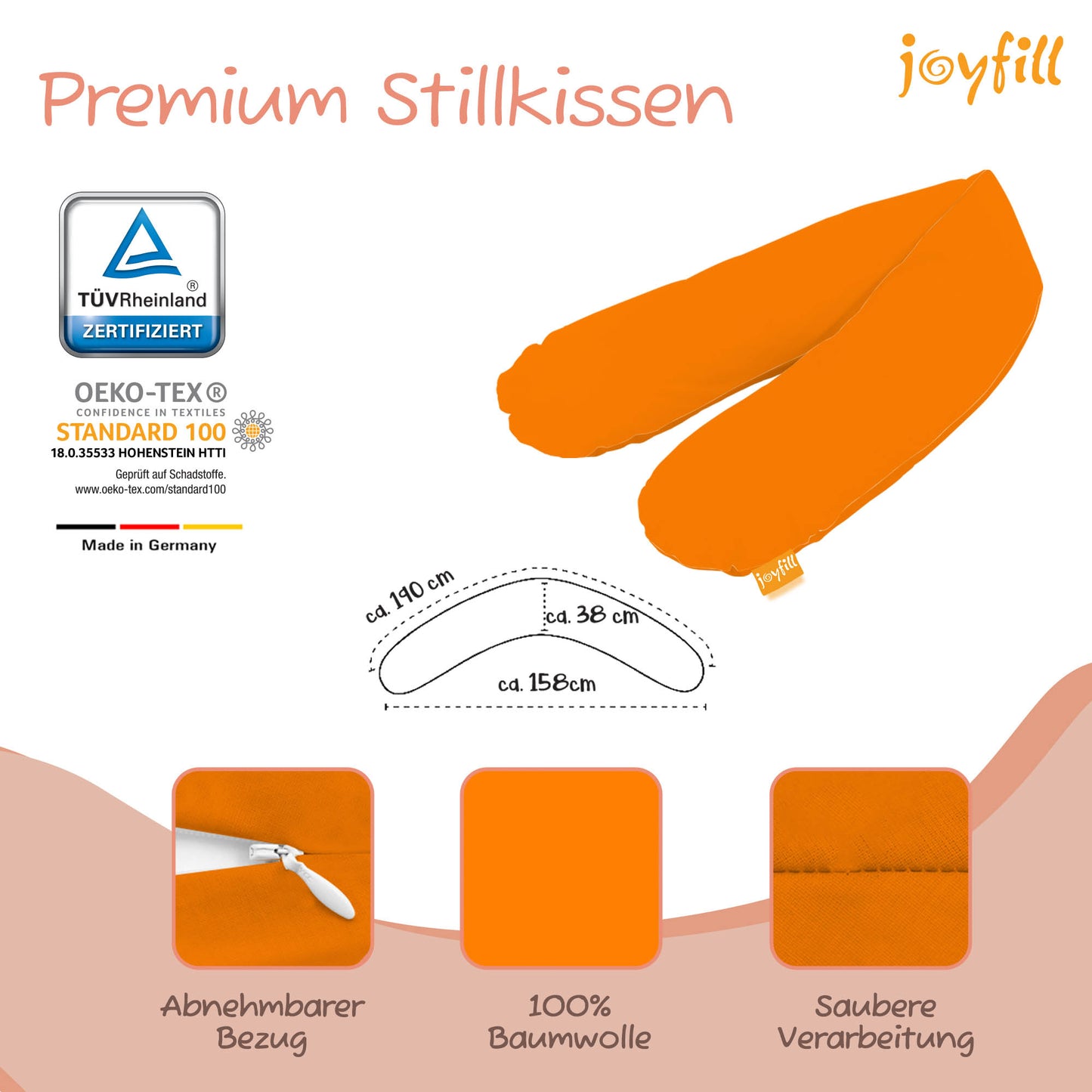 Joyfill Stillkissen (190cm) mit Dinkel