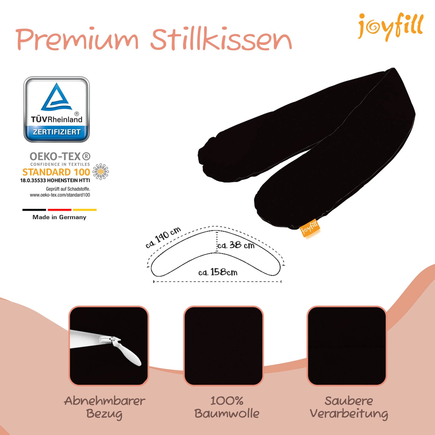 Joyfill Stillkissen (190cm) mit Dinkel