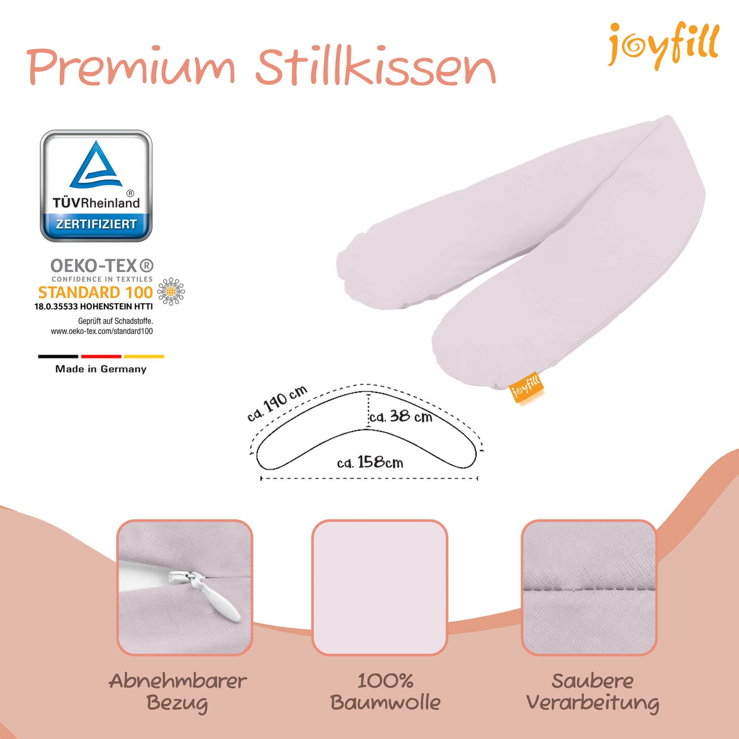 Joyfill Stillkissen (190cm) mit Dinkel