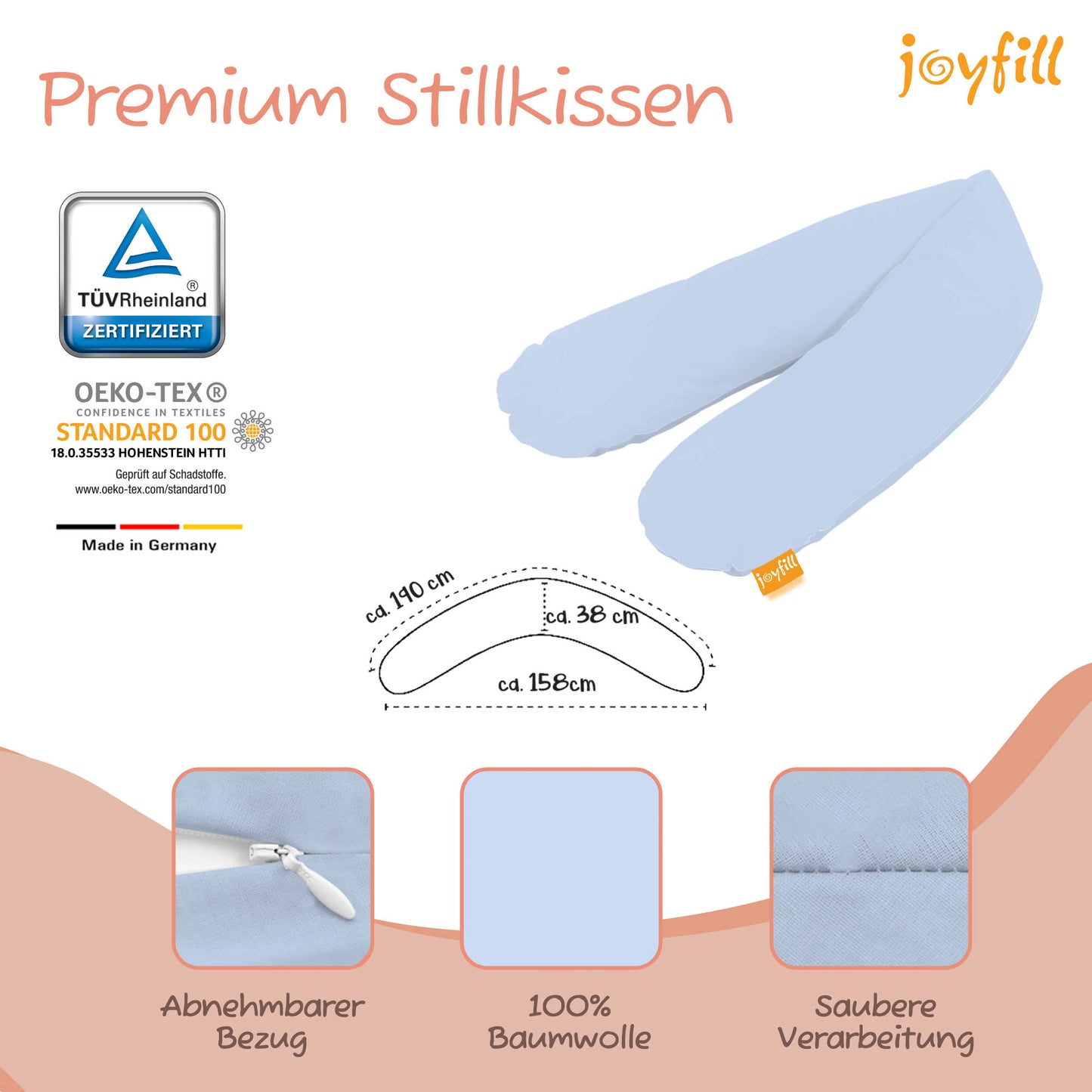 Joyfill Stillkissen (190cm) mit Dinkel