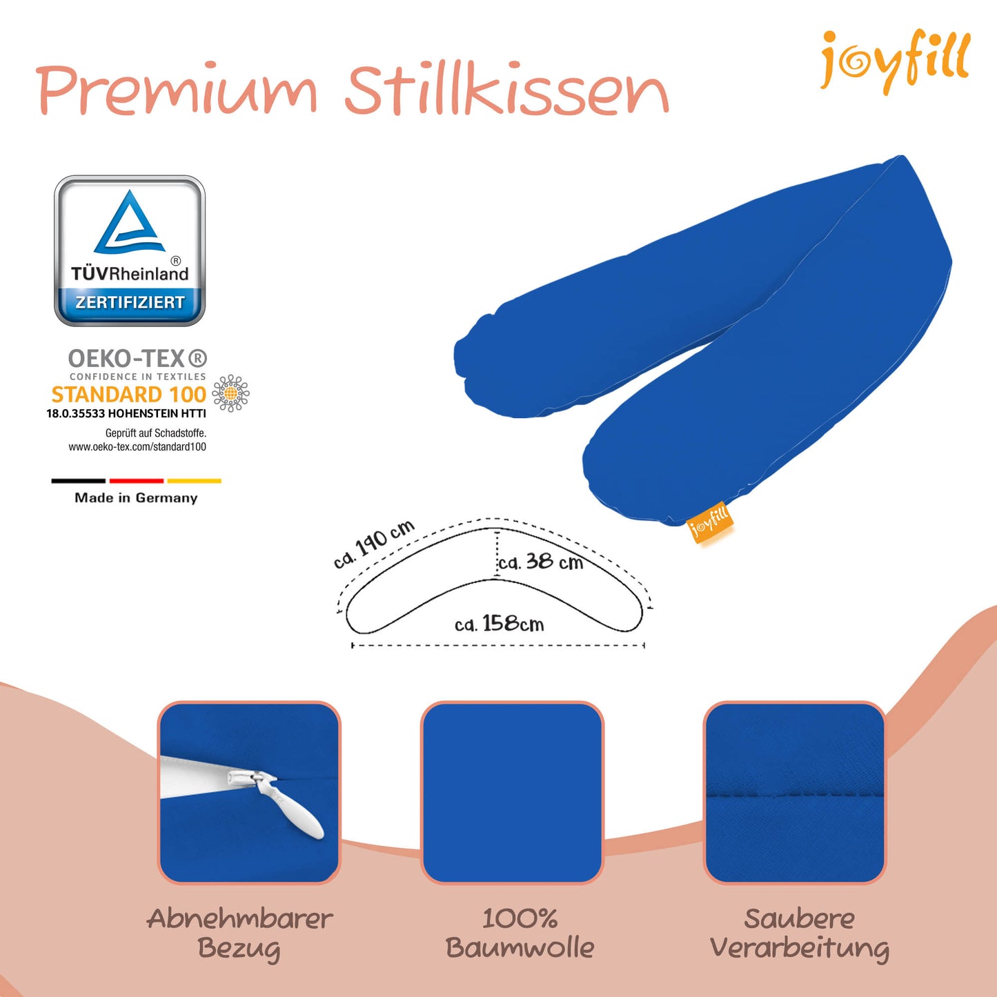 Joyfill Stillkissen (190cm) mit Dinkel