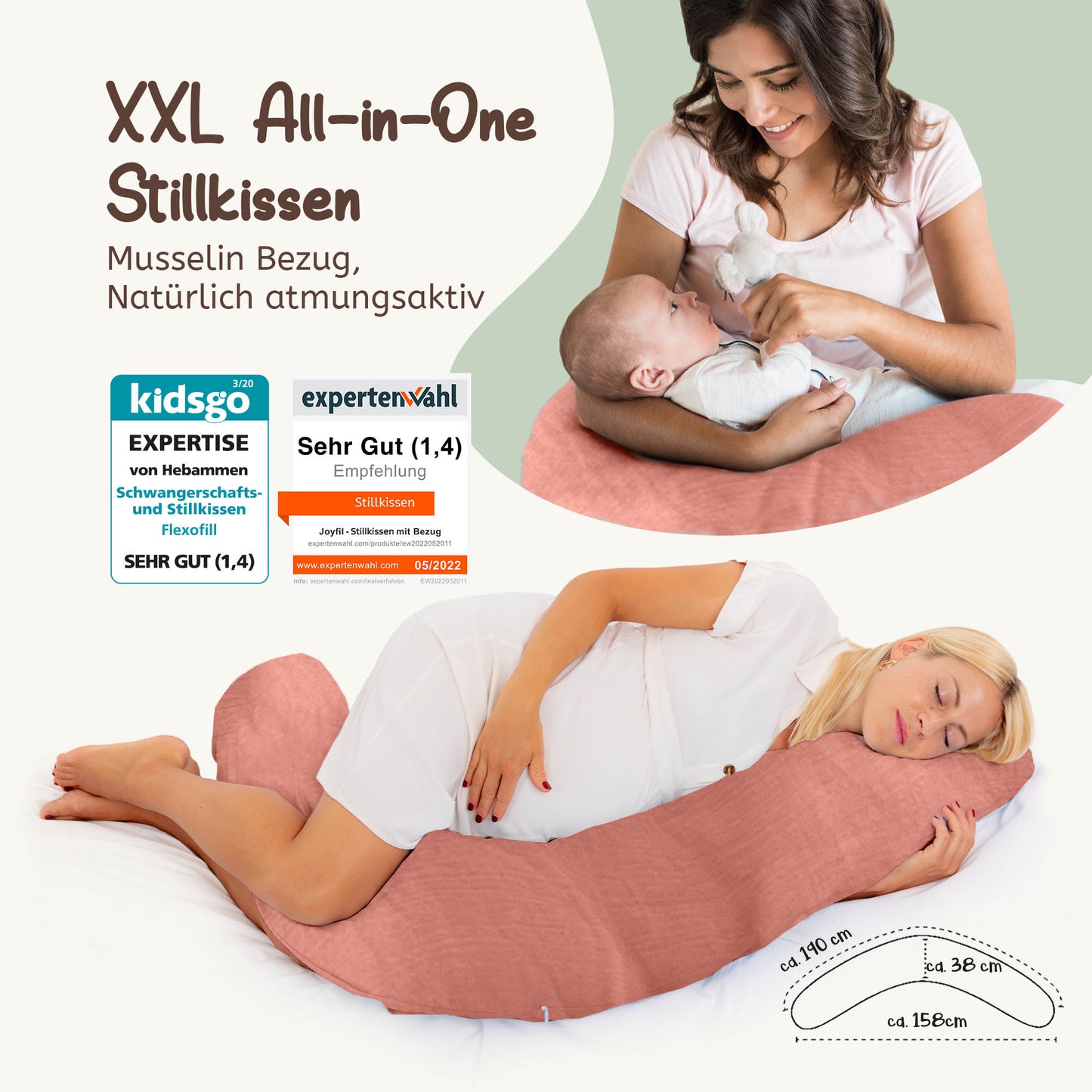 joyfill Stillkissen I Von Hebammen Getestet I Flüsterleise Füllung