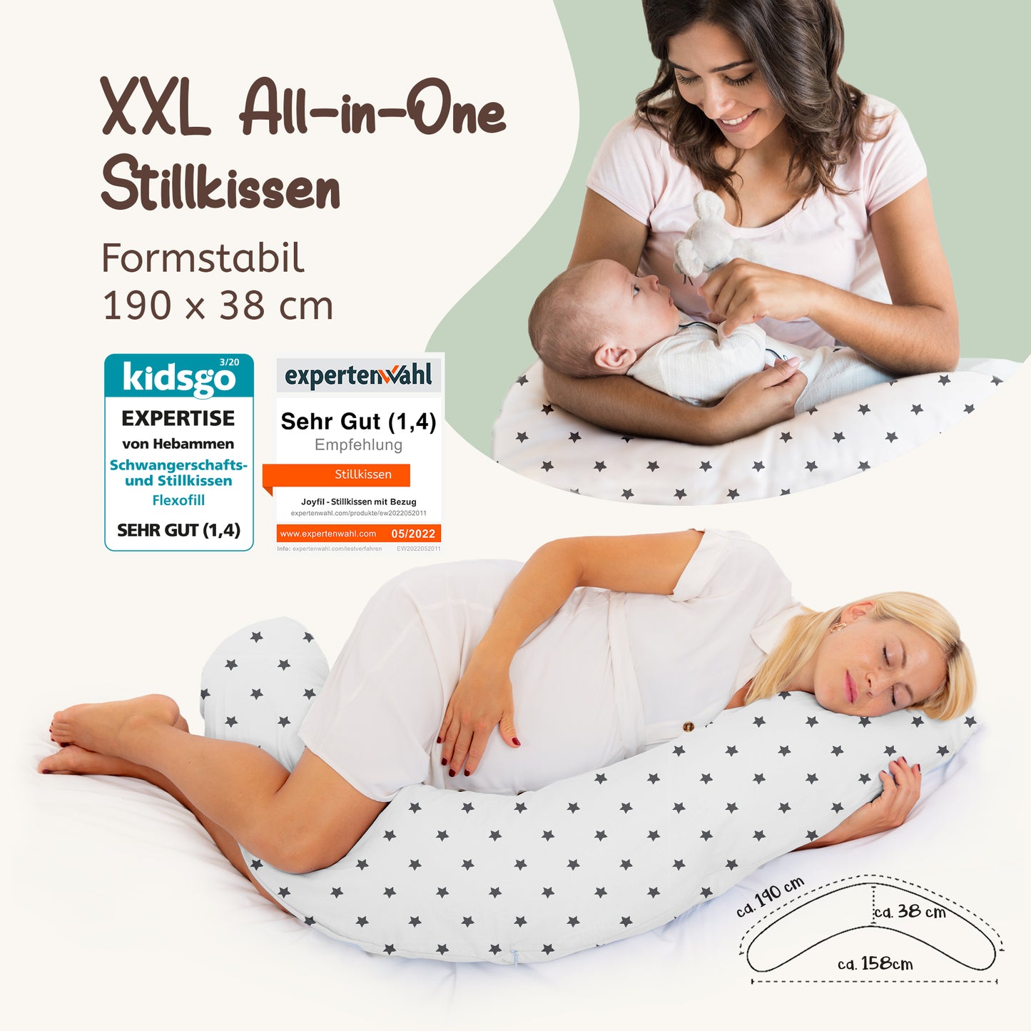 joyfill Stillkissen I Von Hebammen Getestet I Flüsterleise Füllung