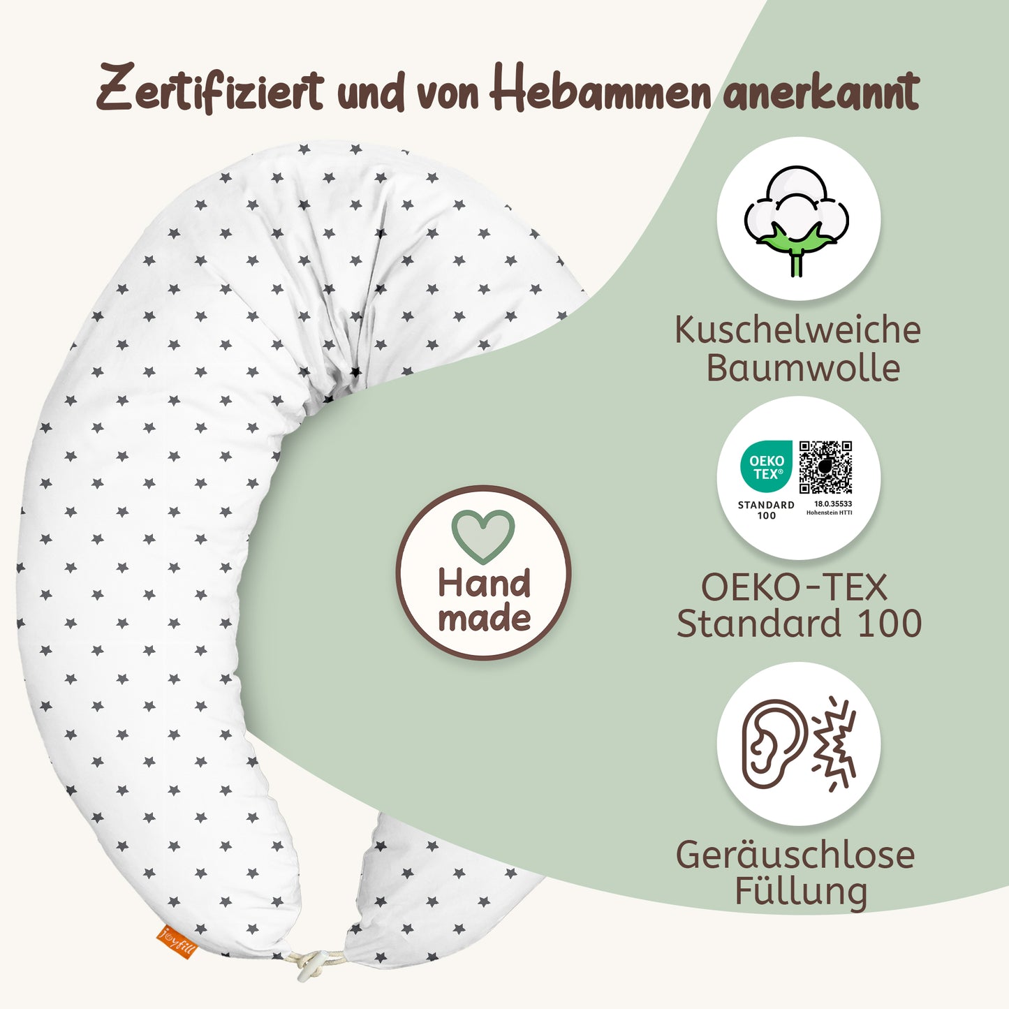 joyfill Stillkissen I Von Hebammen Getestet I Flüsterleise Füllung