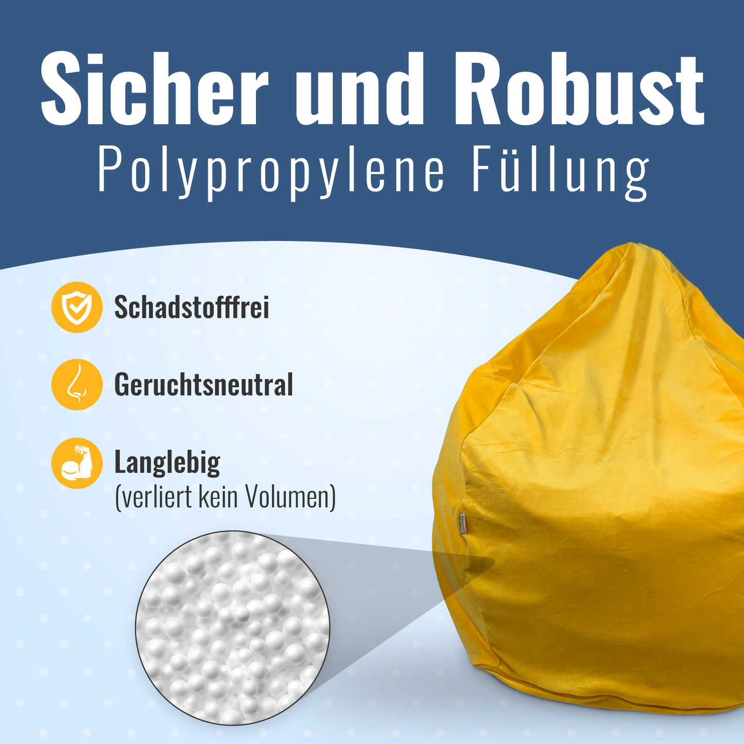 Sitzsack für Groß und Klein (EPS gefüllt | 240L)