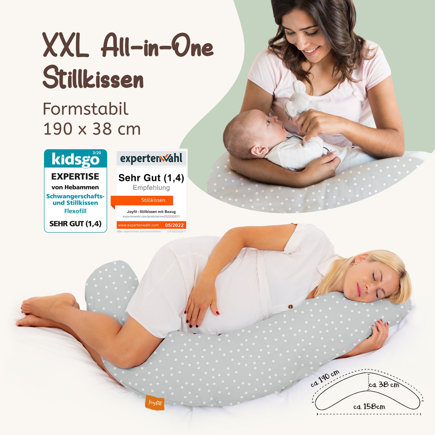 joyfill Stillkissen I Von Hebammen Getestet I Flüsterleise Füllung