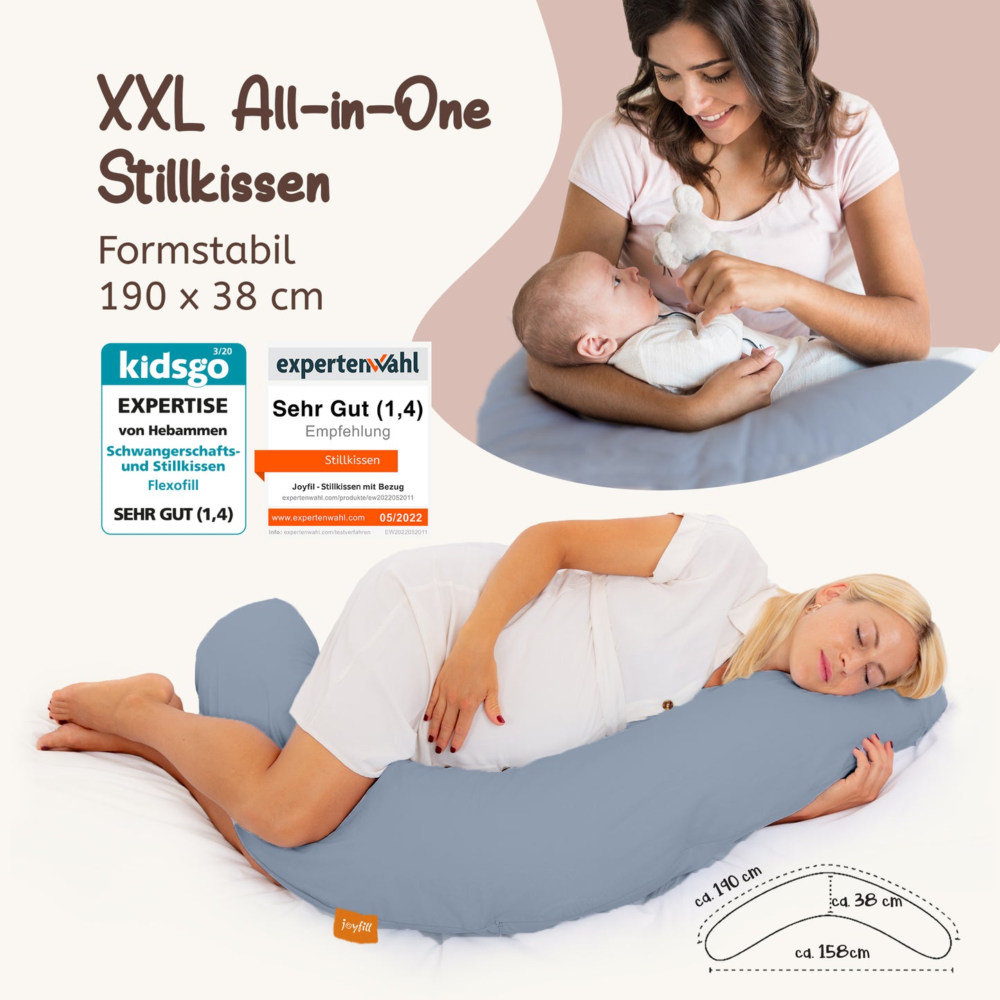 Joyfill Stillkissen XL mit EPS