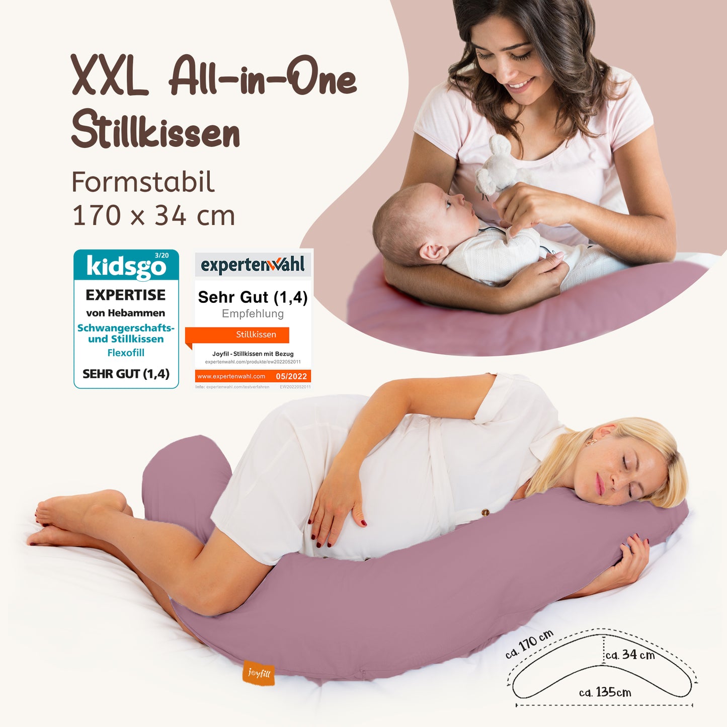 Joyfill Stillkissen (170cm) mit EPS