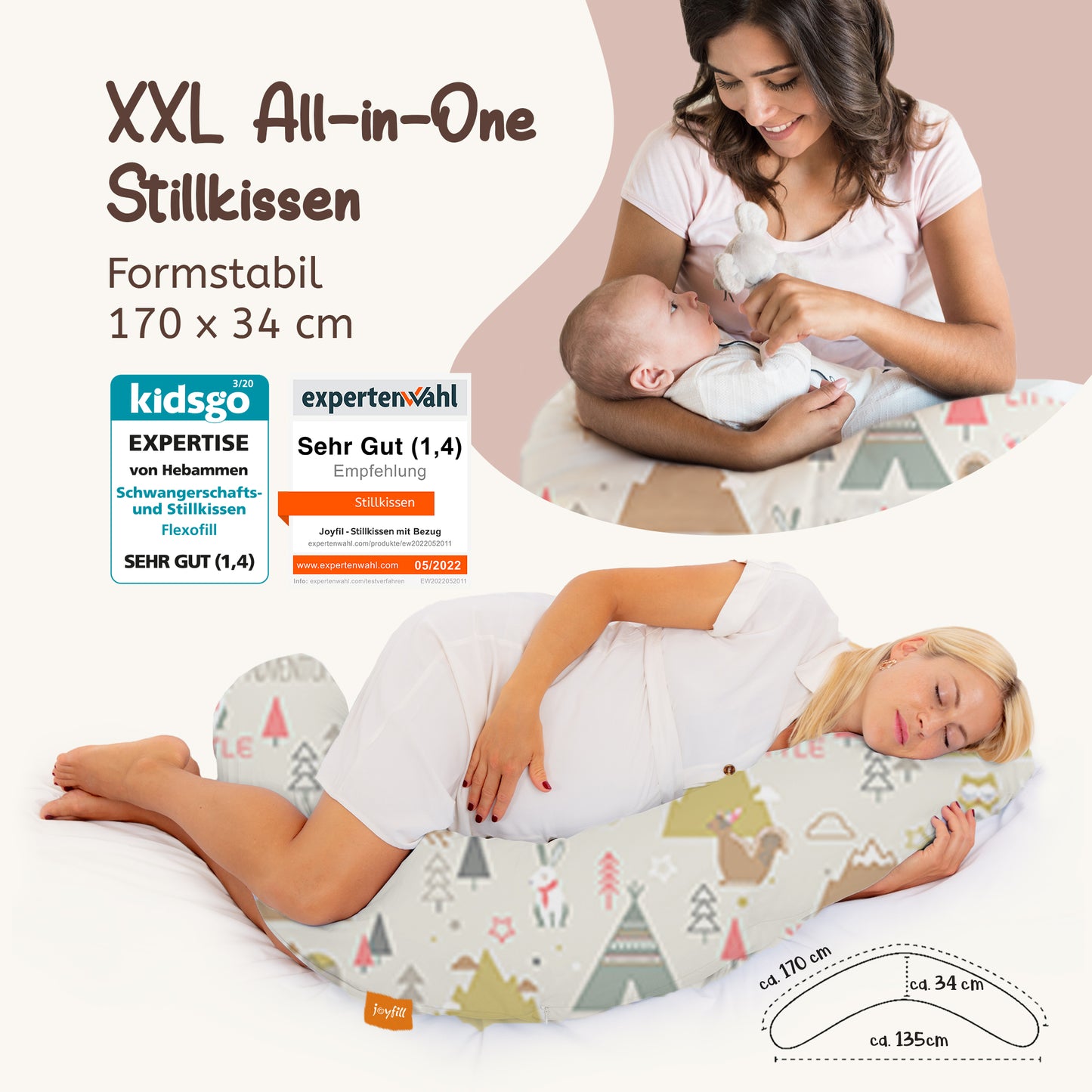 Joyfill Stillkissen (170cm) mit EPS