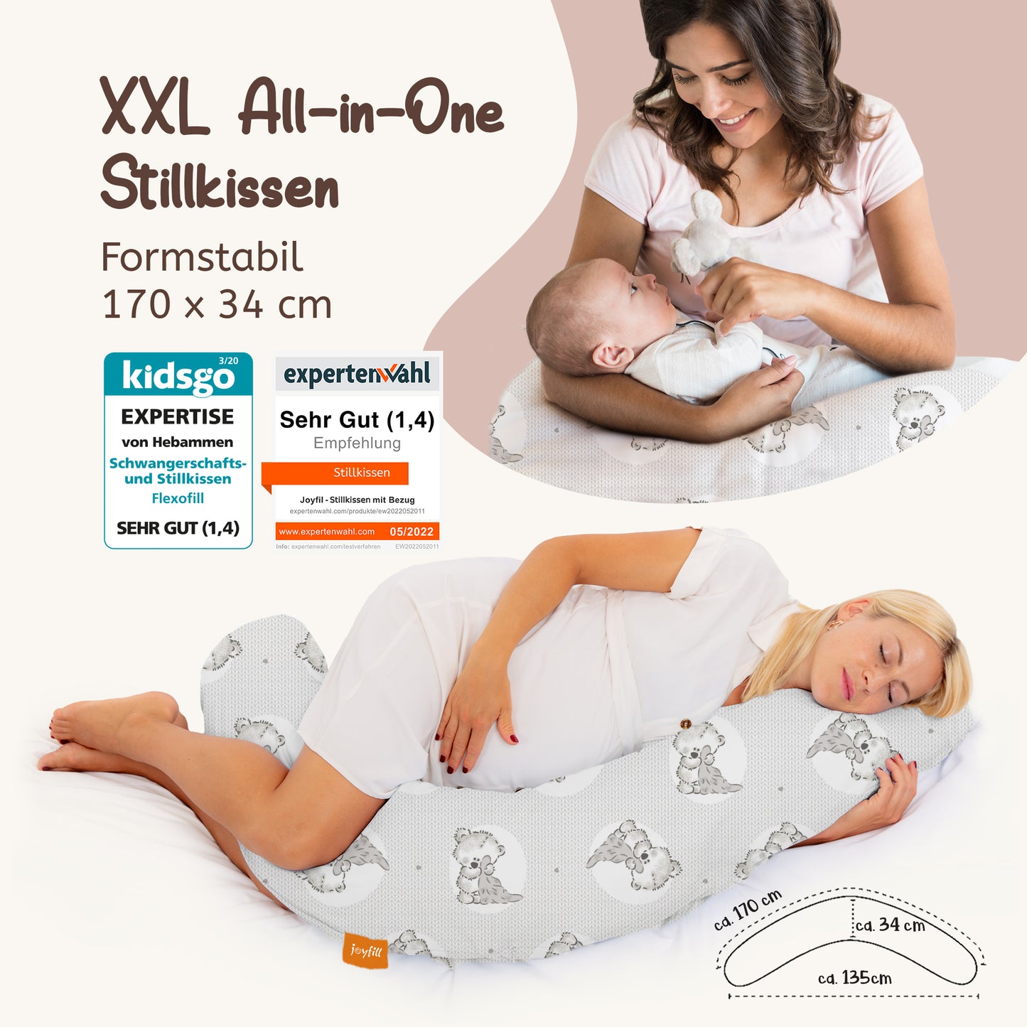 Joyfill Stillkissen (170cm) mit EPS