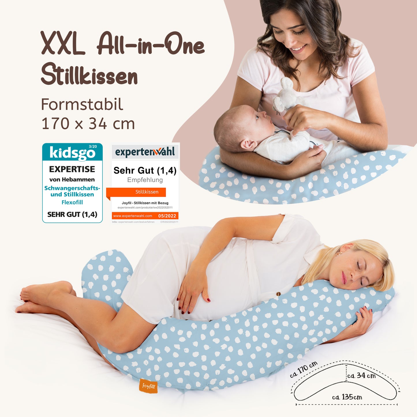 Joyfill Stillkissen (170cm) mit EPS