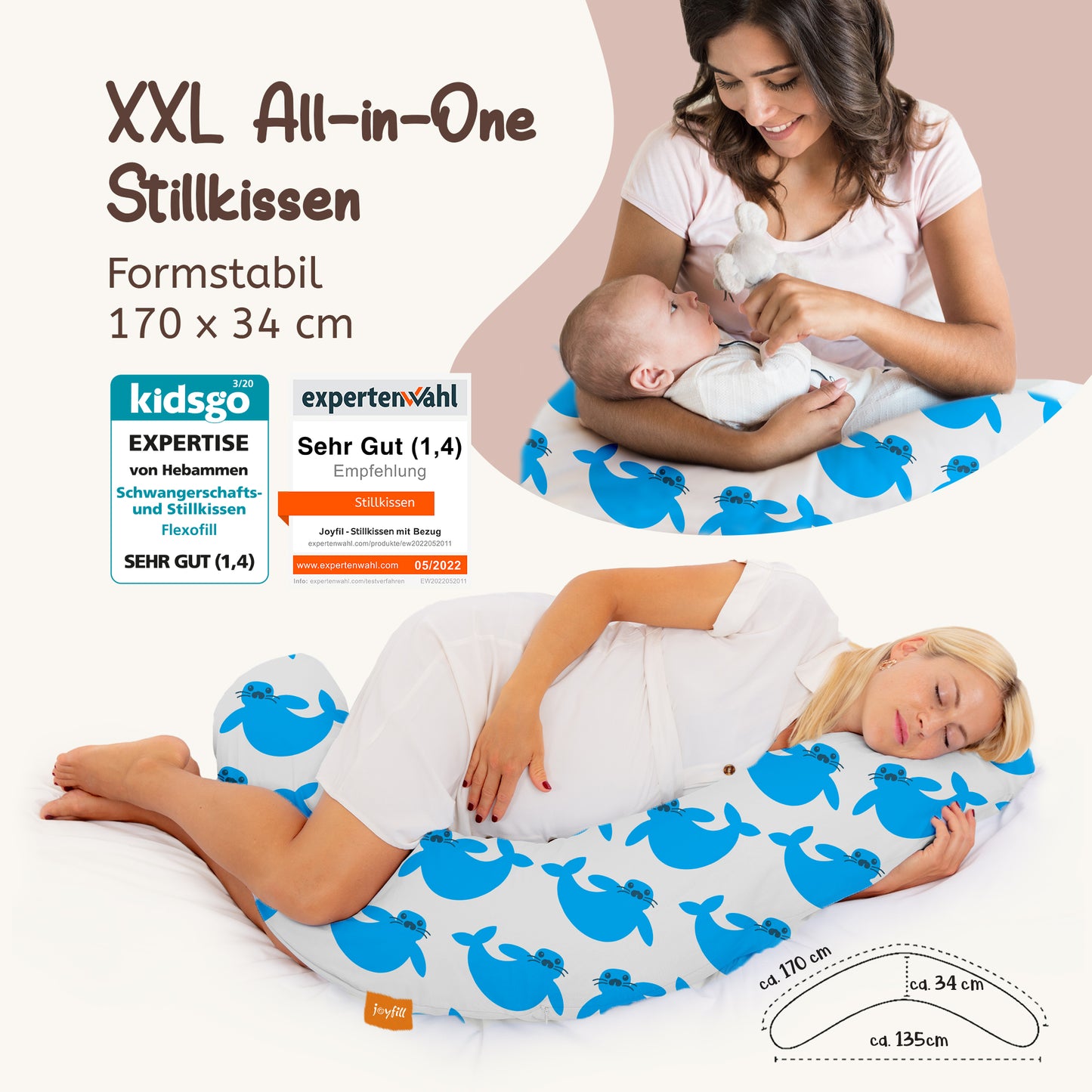 Joyfill Stillkissen (170cm) mit EPS