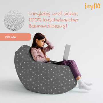 Joyfill Sitzsack mit Bezug, Stuhl für Kinder und Erwachsene | Buy Online