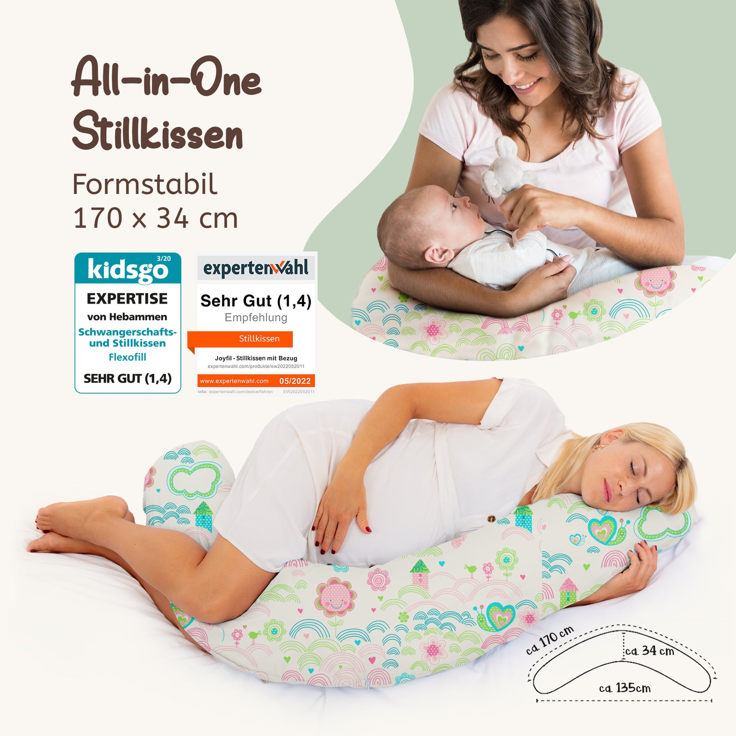 joyfill Stillkissen I Von Hebammen Getestet I  Flüsterleise Füllung