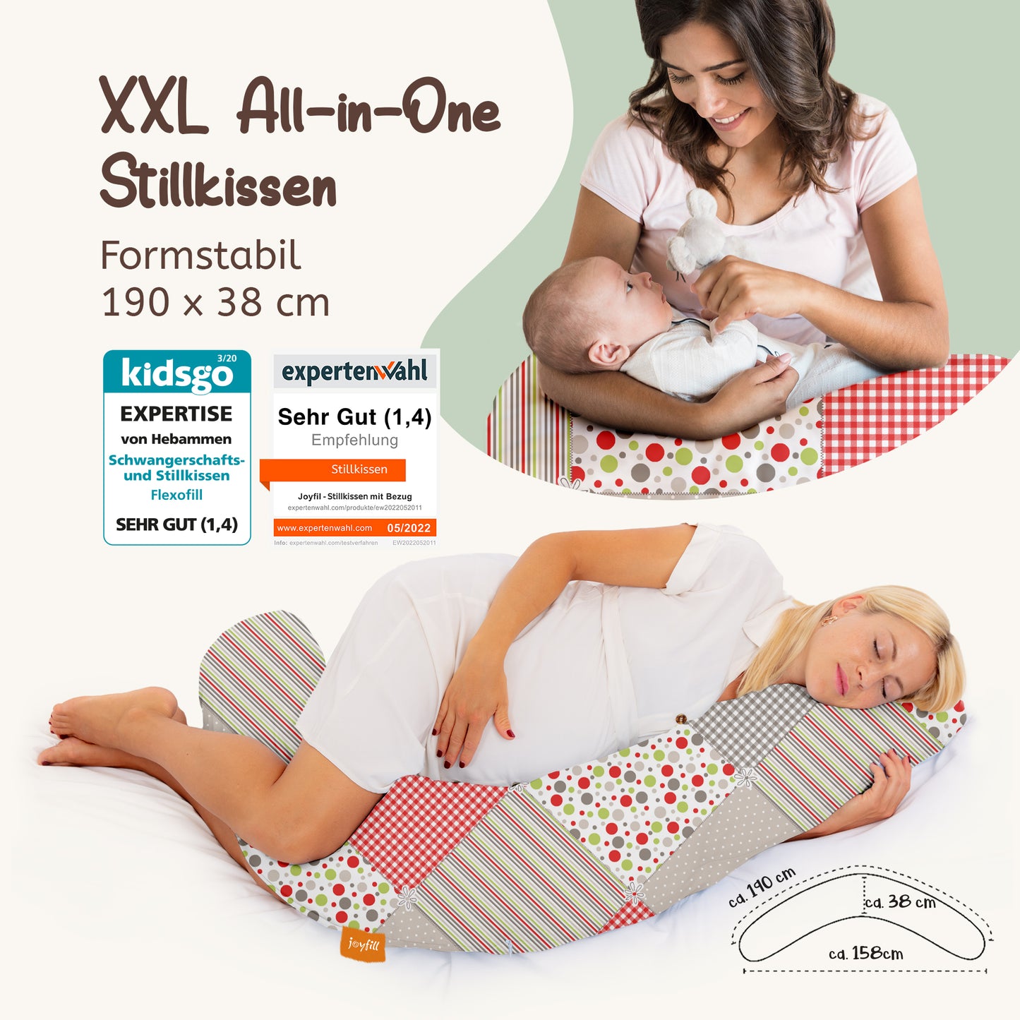 joyfill Stillkissen I Von Hebammen Getestet I  Flüsterleise Füllung
