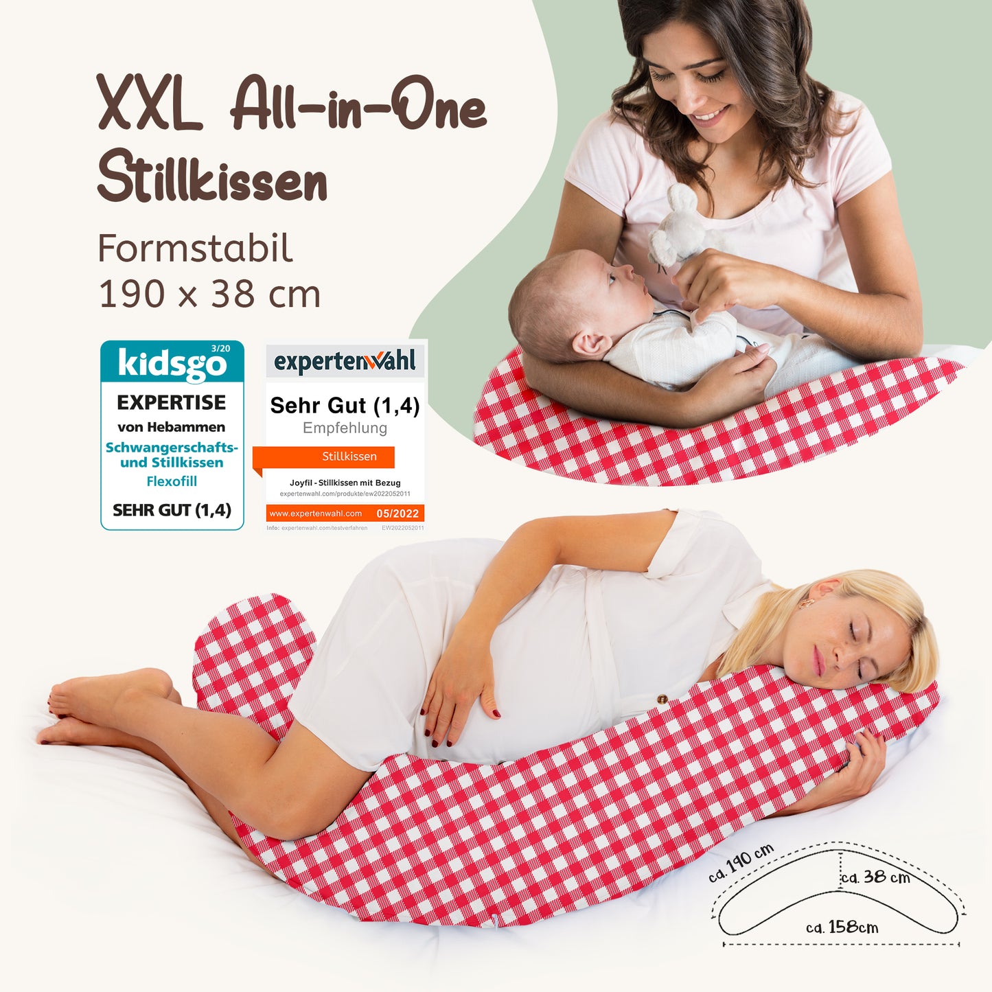 joyfill Stillkissen I Von Hebammen Getestet I  Flüsterleise Füllung