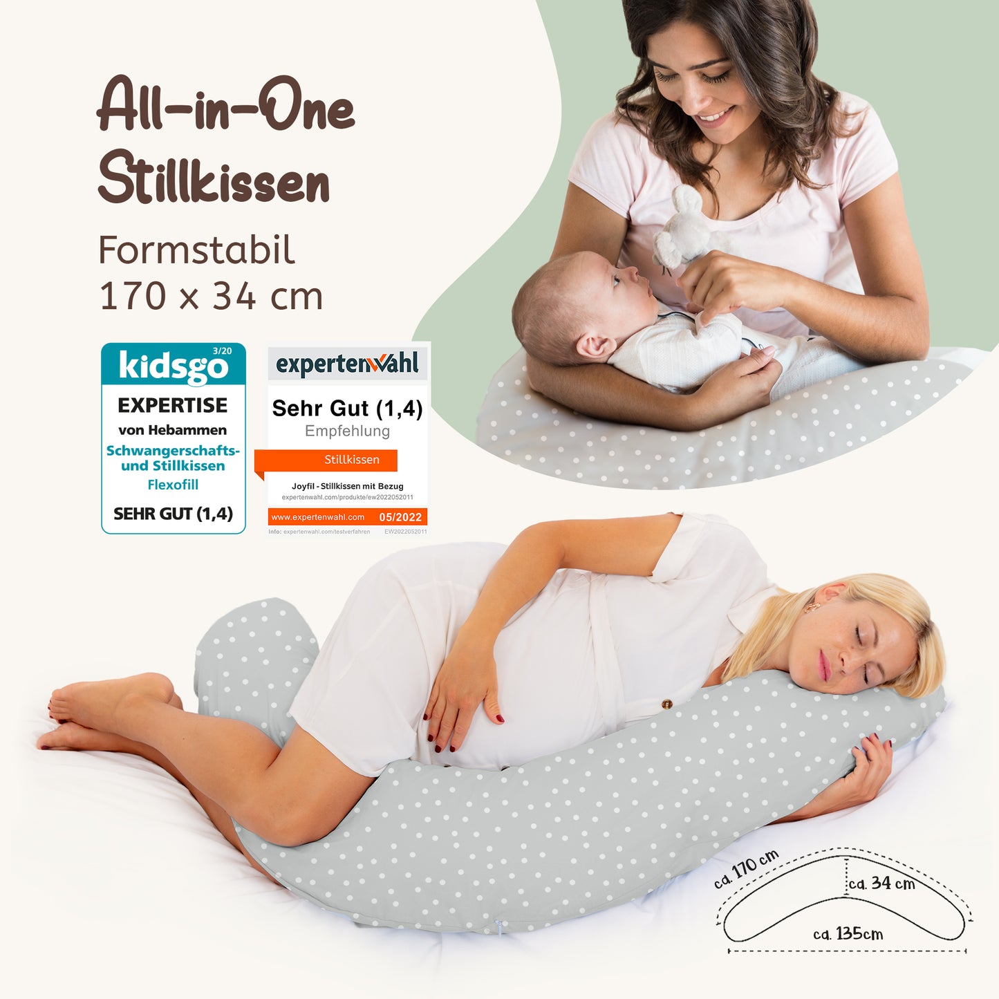 joyfill Stillkissen I Von Hebammen Getestet I  Flüsterleise Füllung