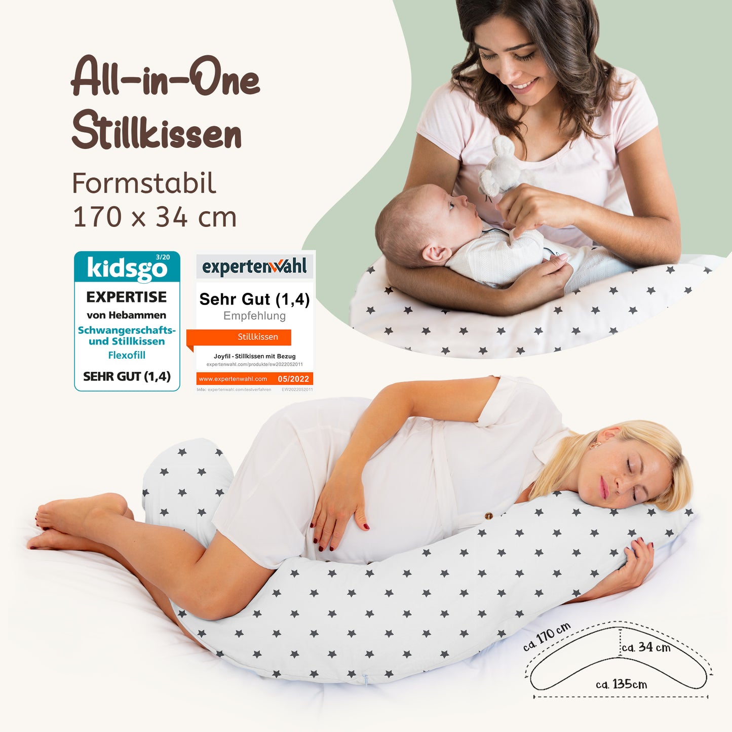 joyfill Stillkissen I Von Hebammen Getestet I  Flüsterleise Füllung
