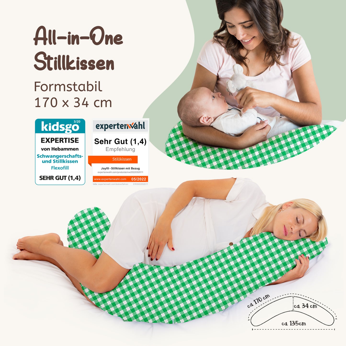 joyfill Stillkissen I Von Hebammen Getestet I  Flüsterleise Füllung