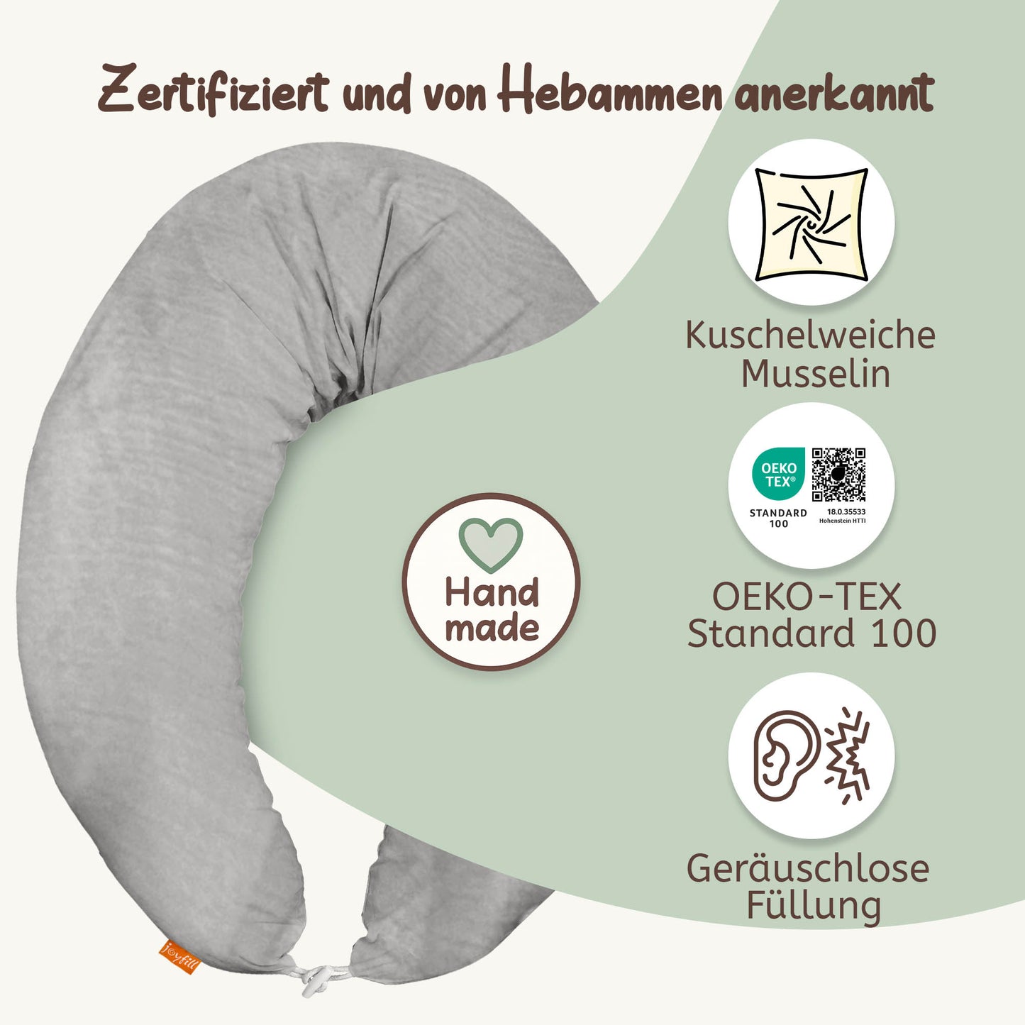 joyfill Stillkissen I Von Hebammen Getestet I  Flüsterleise Füllung