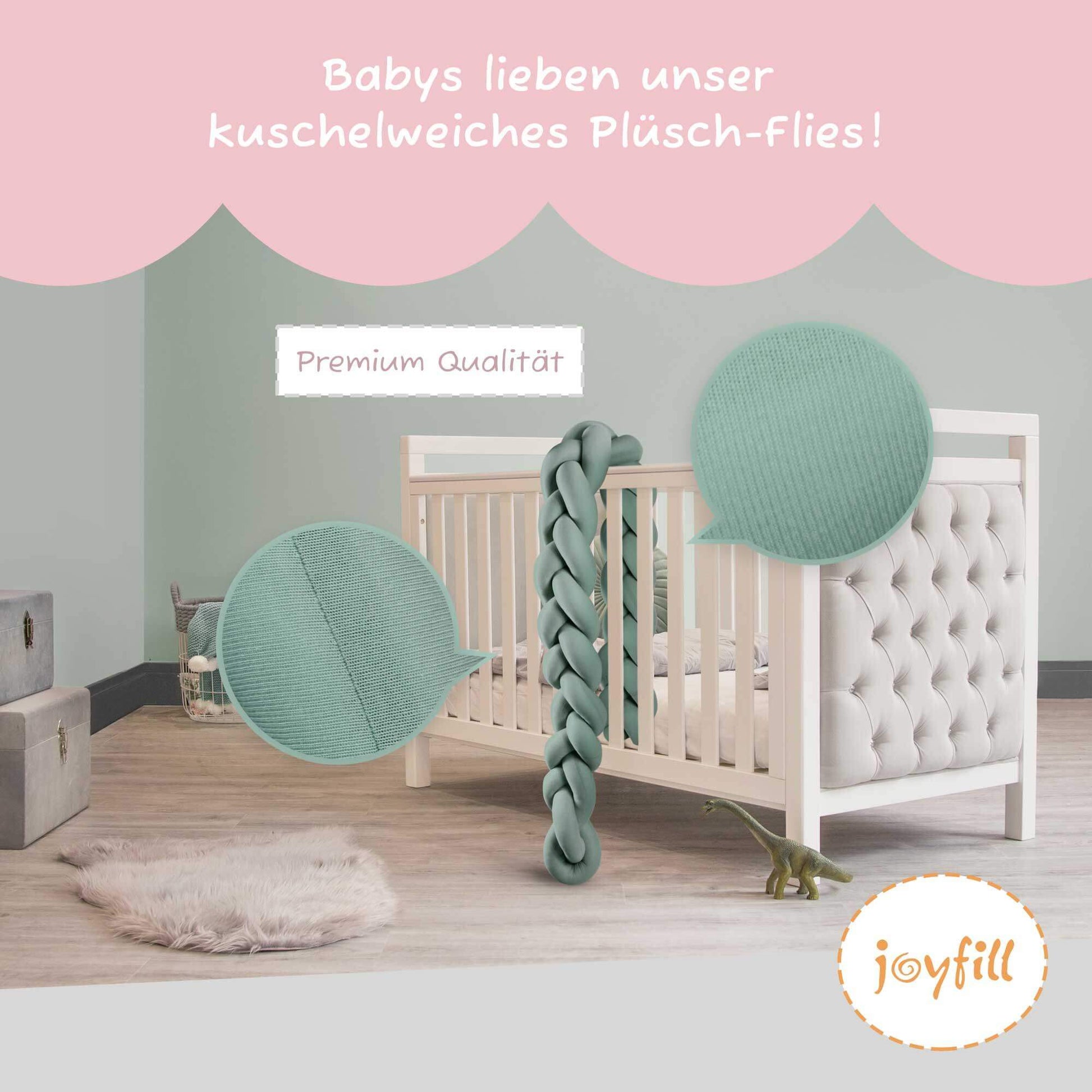 Bettumrandung - Geflochtene Nestchenschlange 200cm - Joyfill