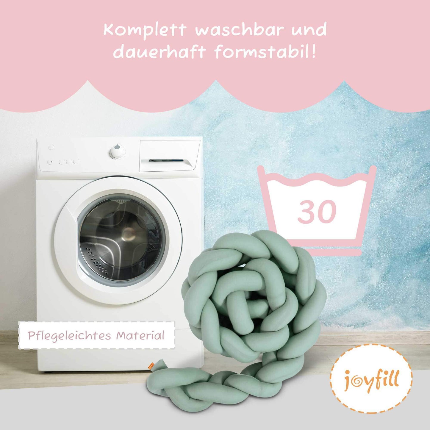 Bettumrandung - Geflochtene Nestchenschlange 300cm - Joyfill