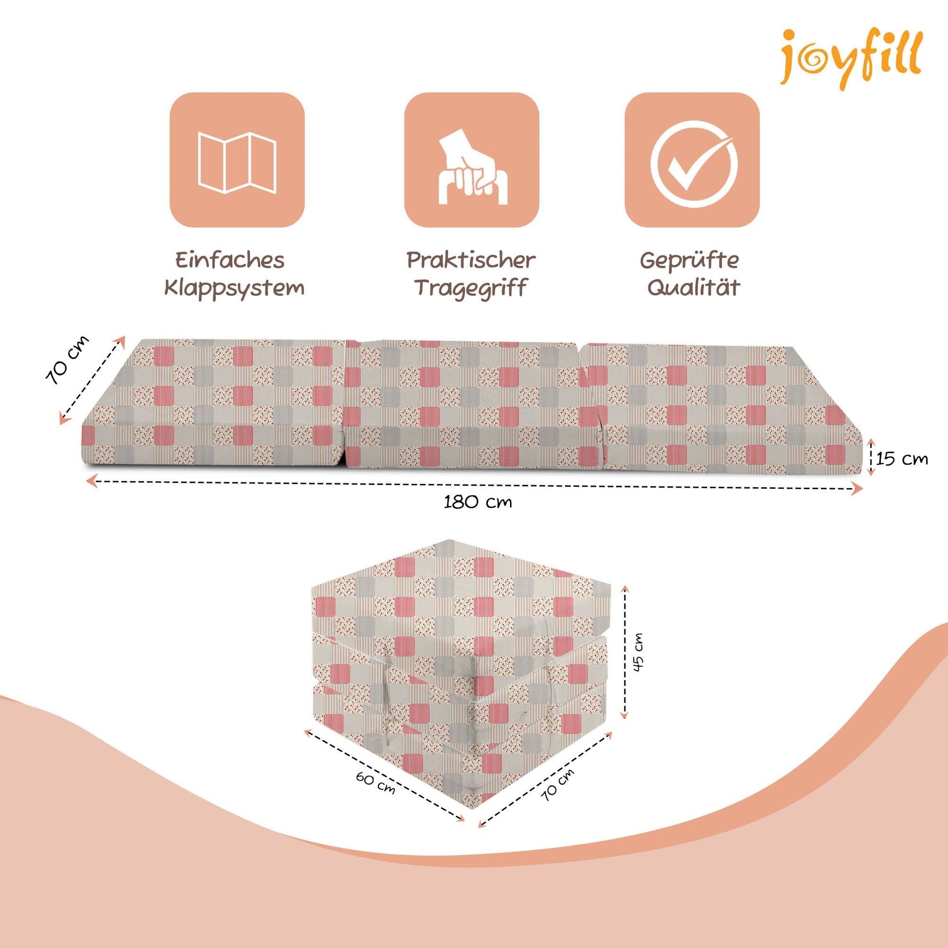Joyfill Klappmatratze 120 x 60 x 4 cm - Joyfill
