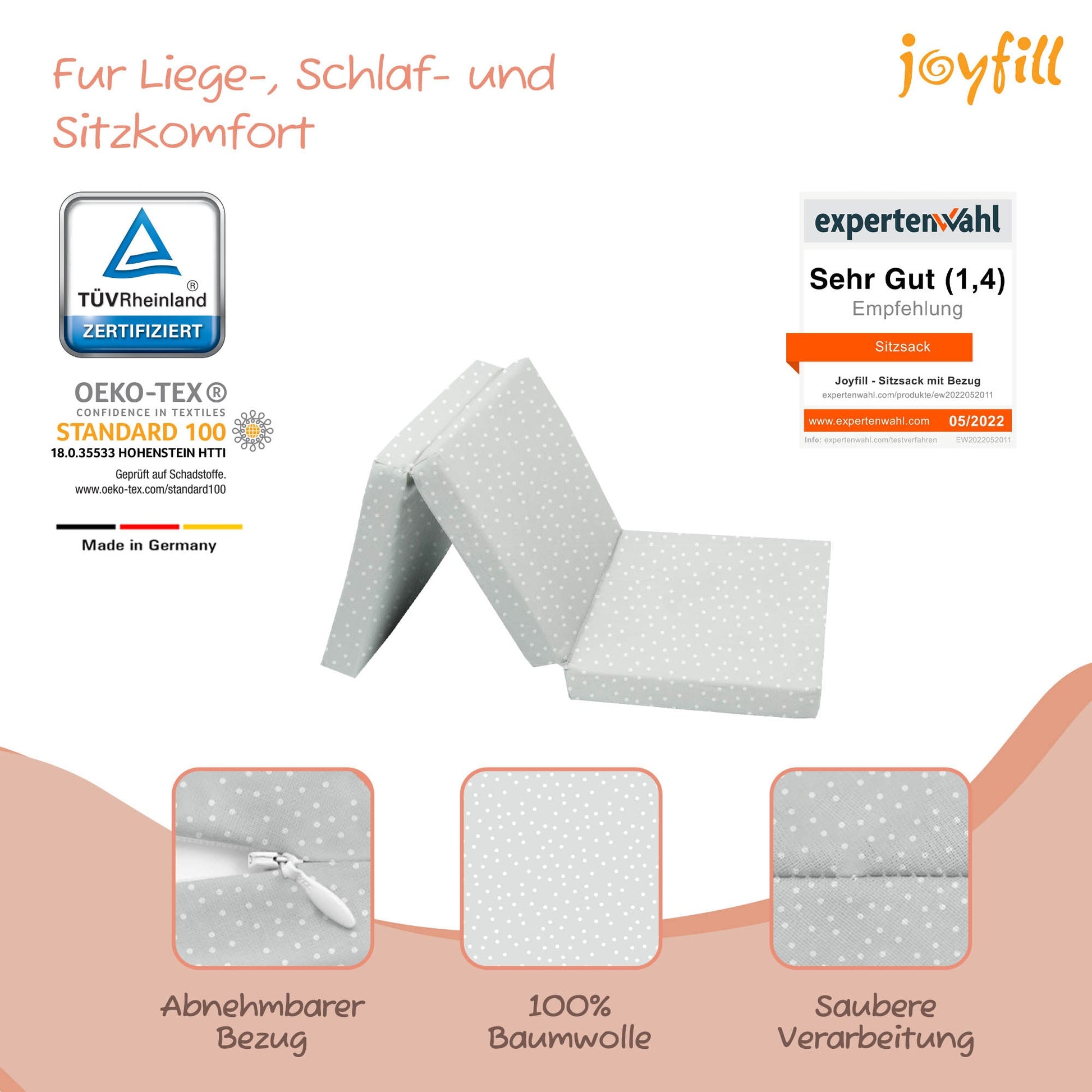Joyfill Klappmatratze 120 x 60 x 4 cm - Joyfill