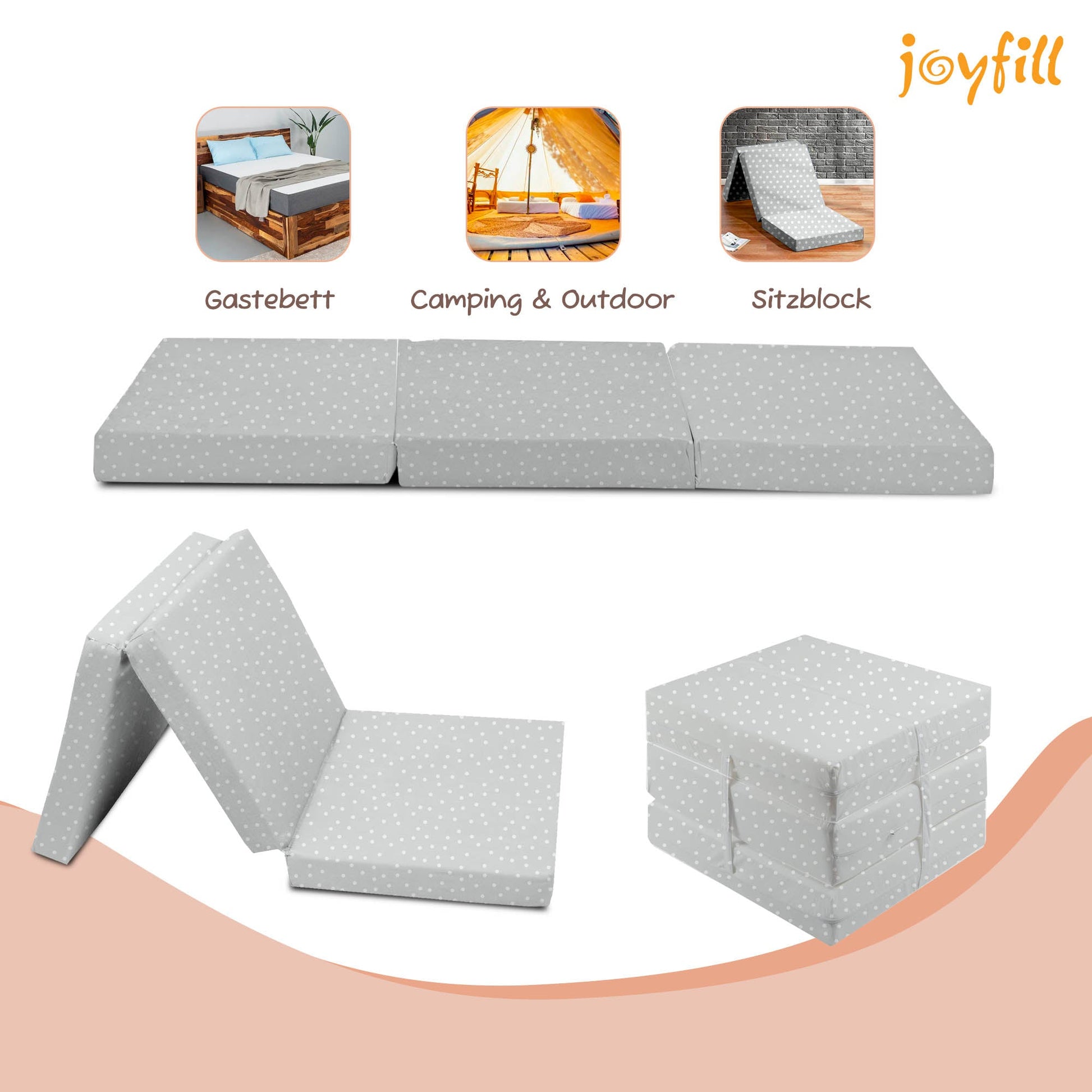 Joyfill Klappmatratze 120 x 60 x 4 cm - Joyfill