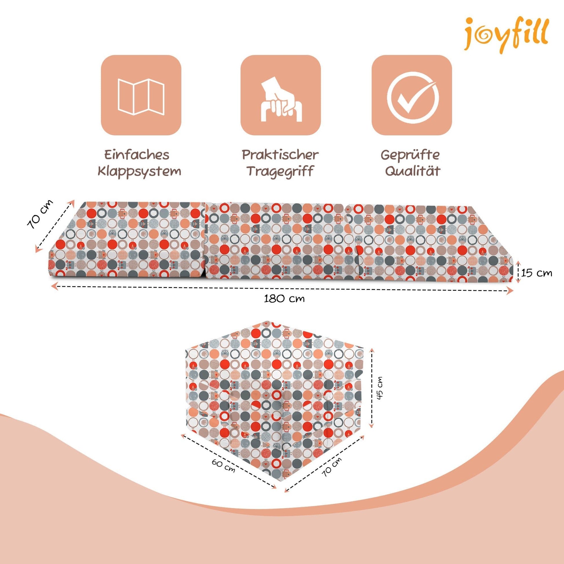 Joyfill Klappmatratze 120 x 60 x 4 cm - Joyfill