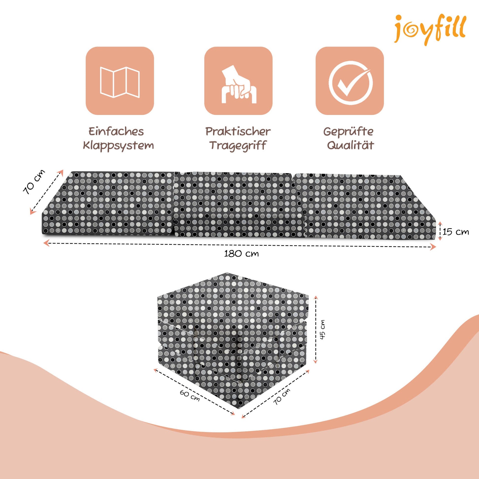 Joyfill Klappmatratze 120 x 60 x 4 cm - Joyfill