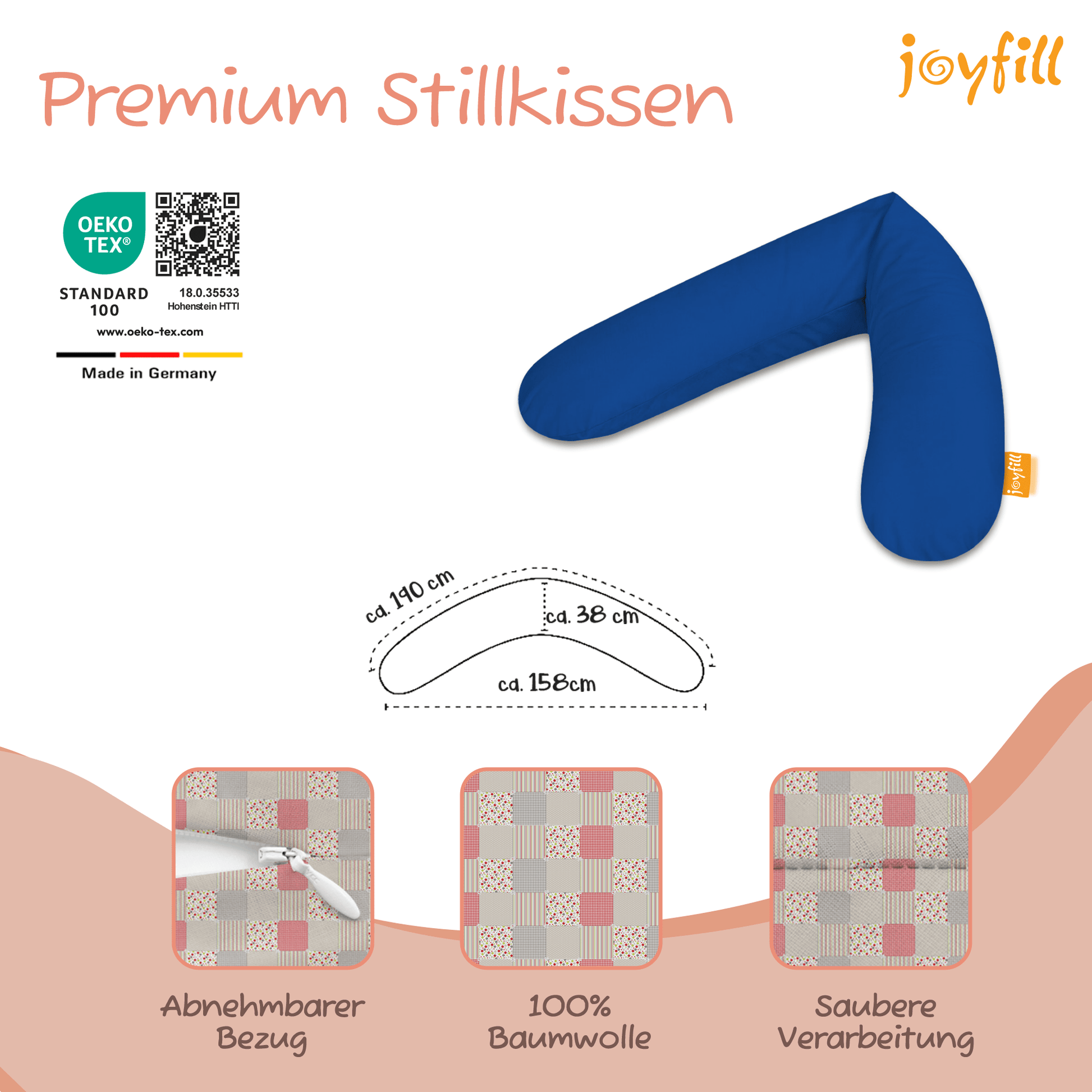 Joyfill Stillkissen (190cm) mit BioFoam - Joyfill