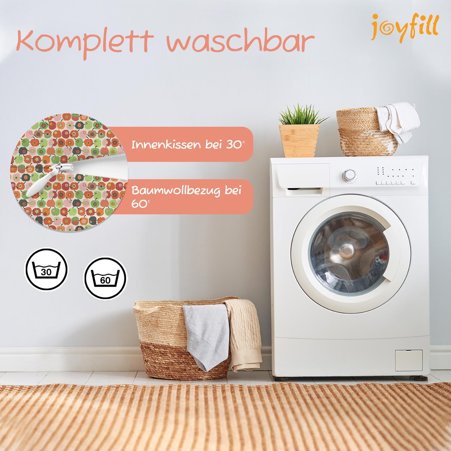 Joyfill Stillkissen (190cm) mit BioFoam - Joyfill