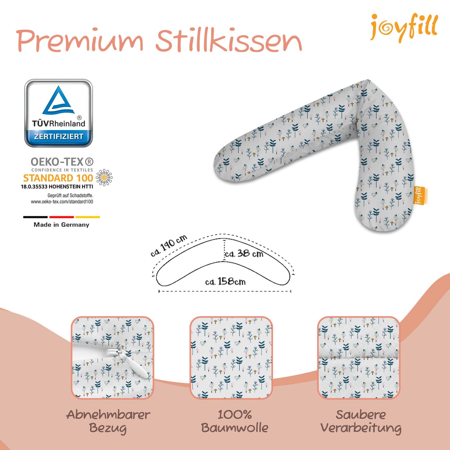 Joyfill Stillkissen (190cm) mit BioFoam - Joyfill