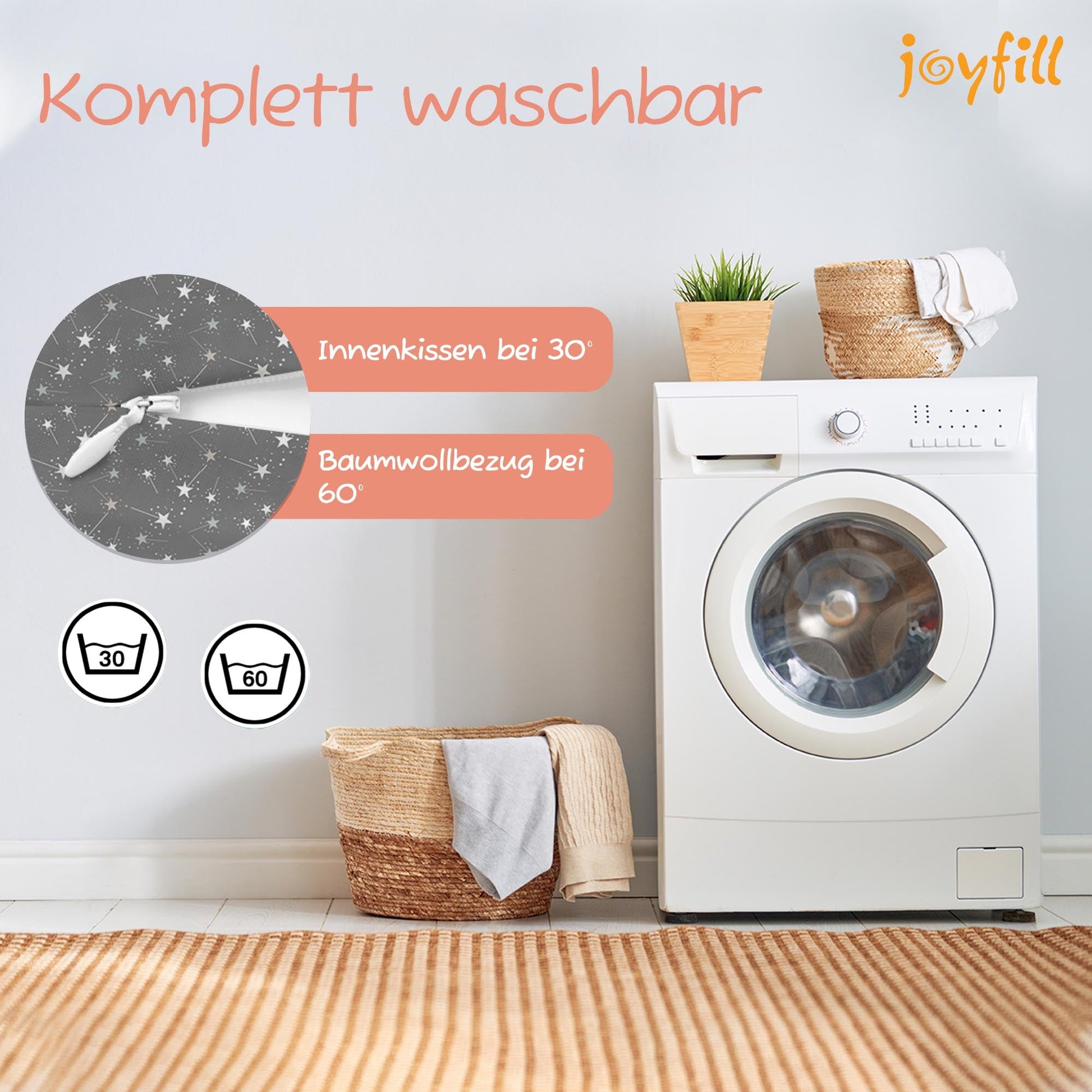 Joyfill Stillkissen (190cm) mit BioFoam - Joyfill