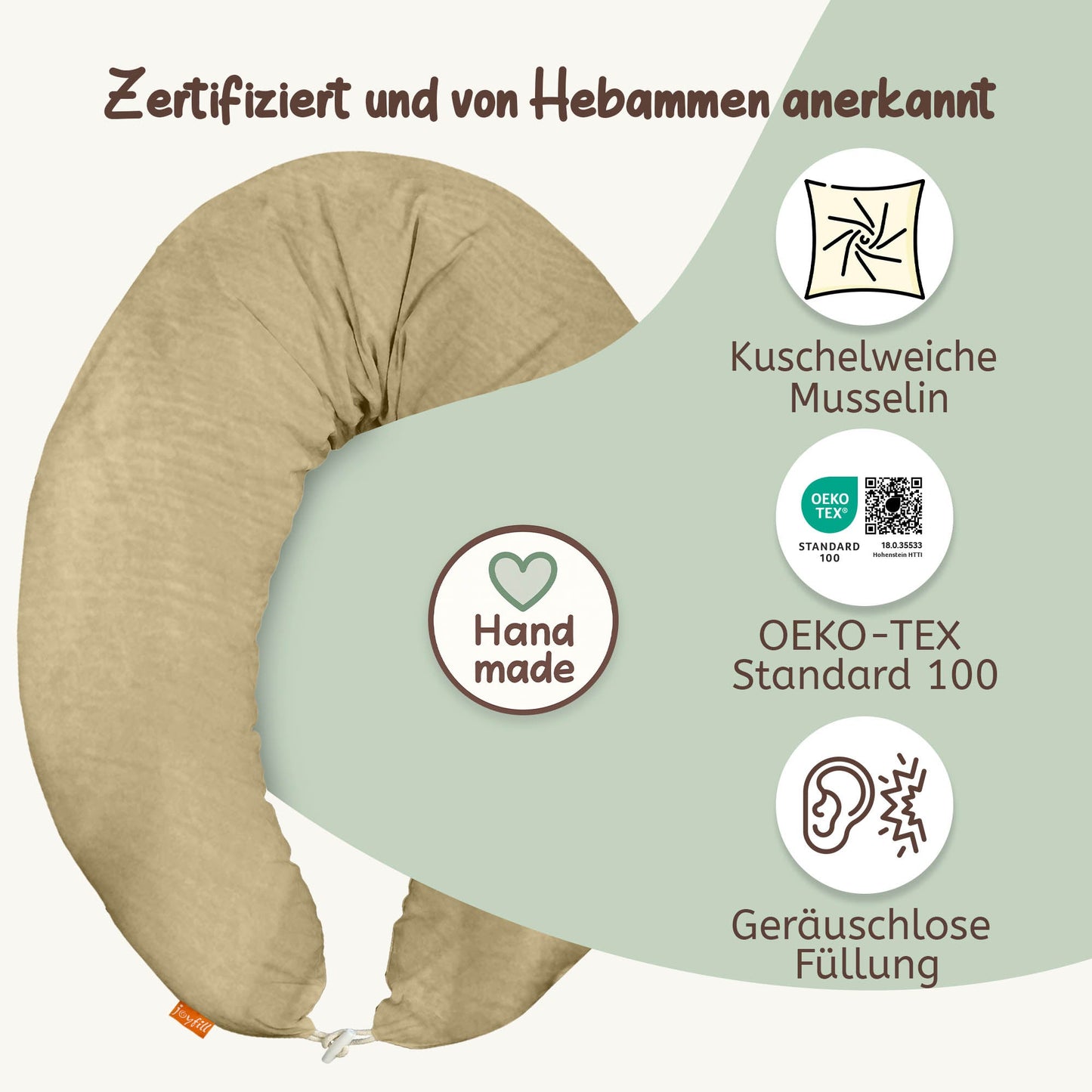 joyfill Stillkissen I Von Hebammen Getestet I Flüsterleise Füllung - Joyfill