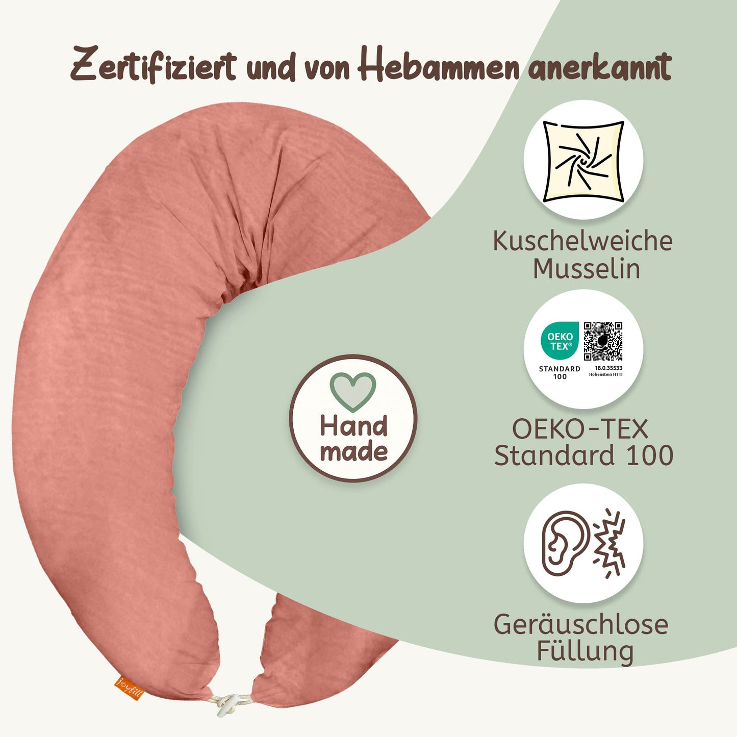 joyfill Stillkissen I Von Hebammen Getestet I Flüsterleise Füllung - Joyfill