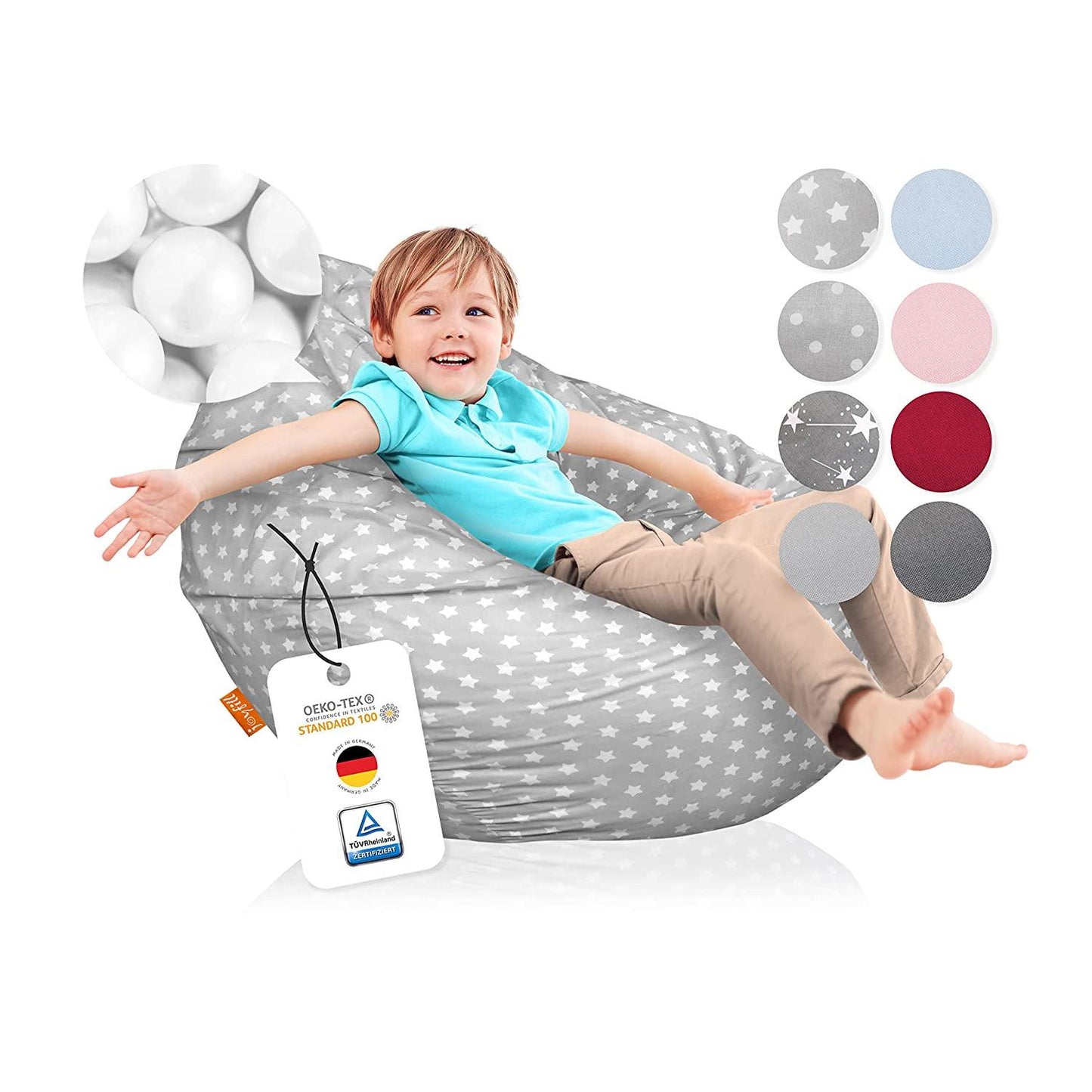 Sitzsack für Groß und Klein (BioFoam gefüllt | 240 L) - Joyfill