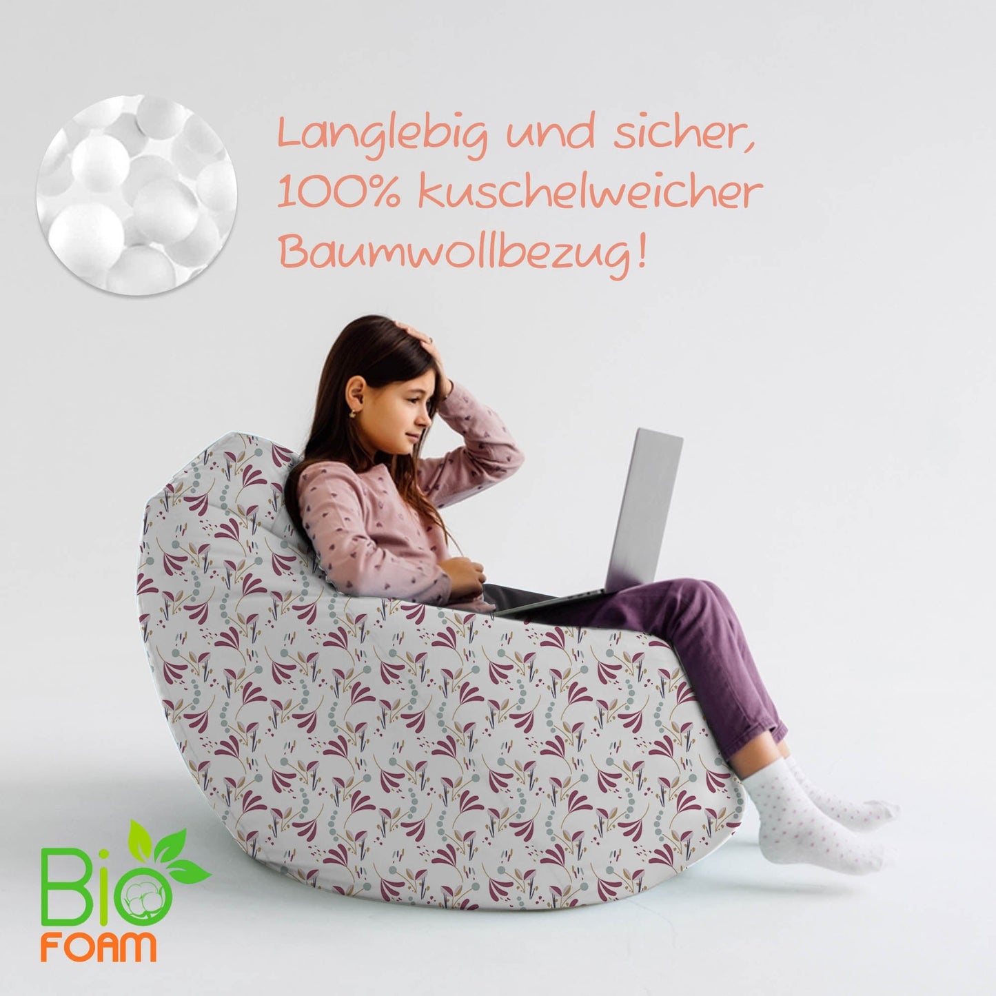Sitzsack für Groß und Klein (BioFoam gefüllt | 240 L) - Joyfill